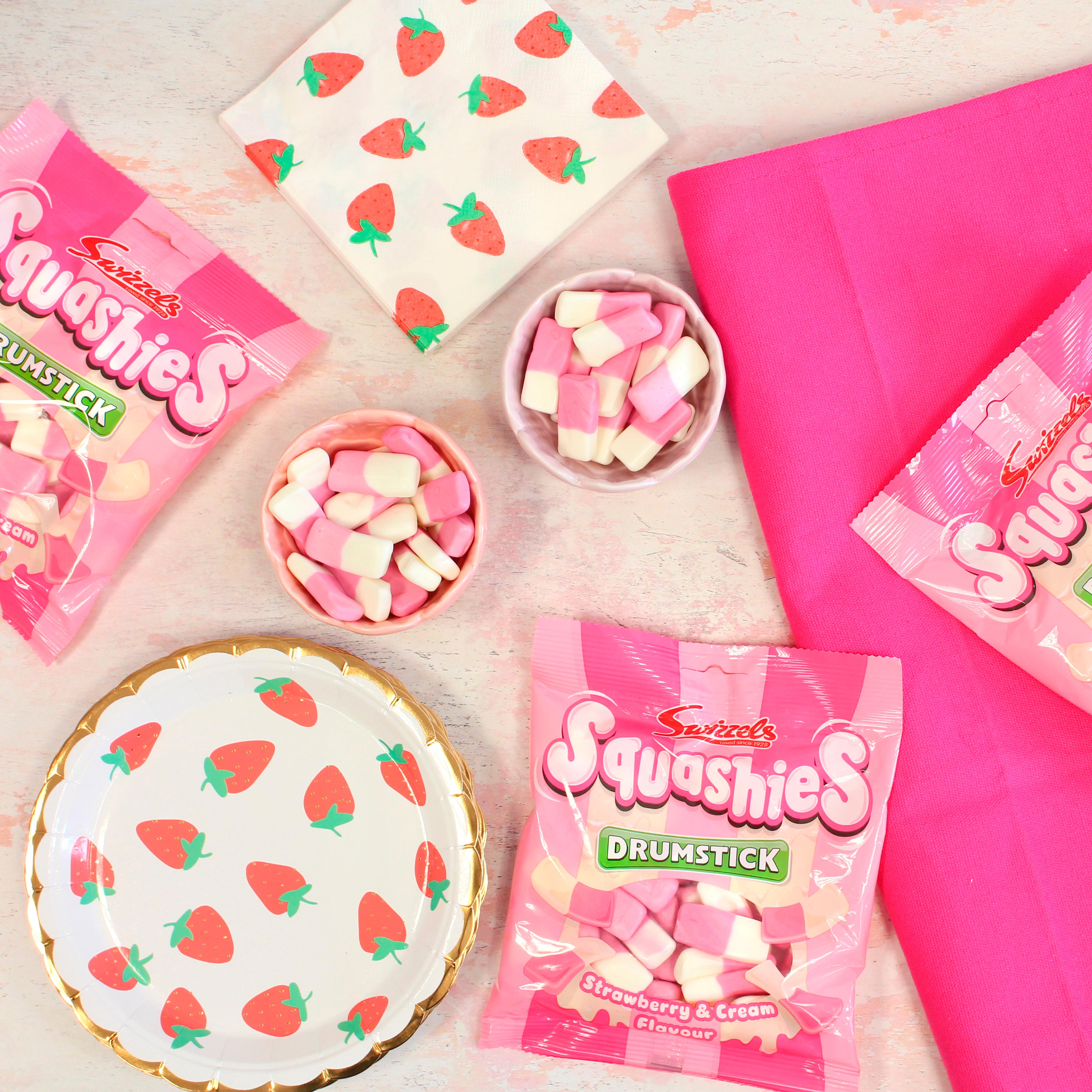 Swizzels Squashies Drumstick Strawberry & Cream Flavour 140g thumbnail 3