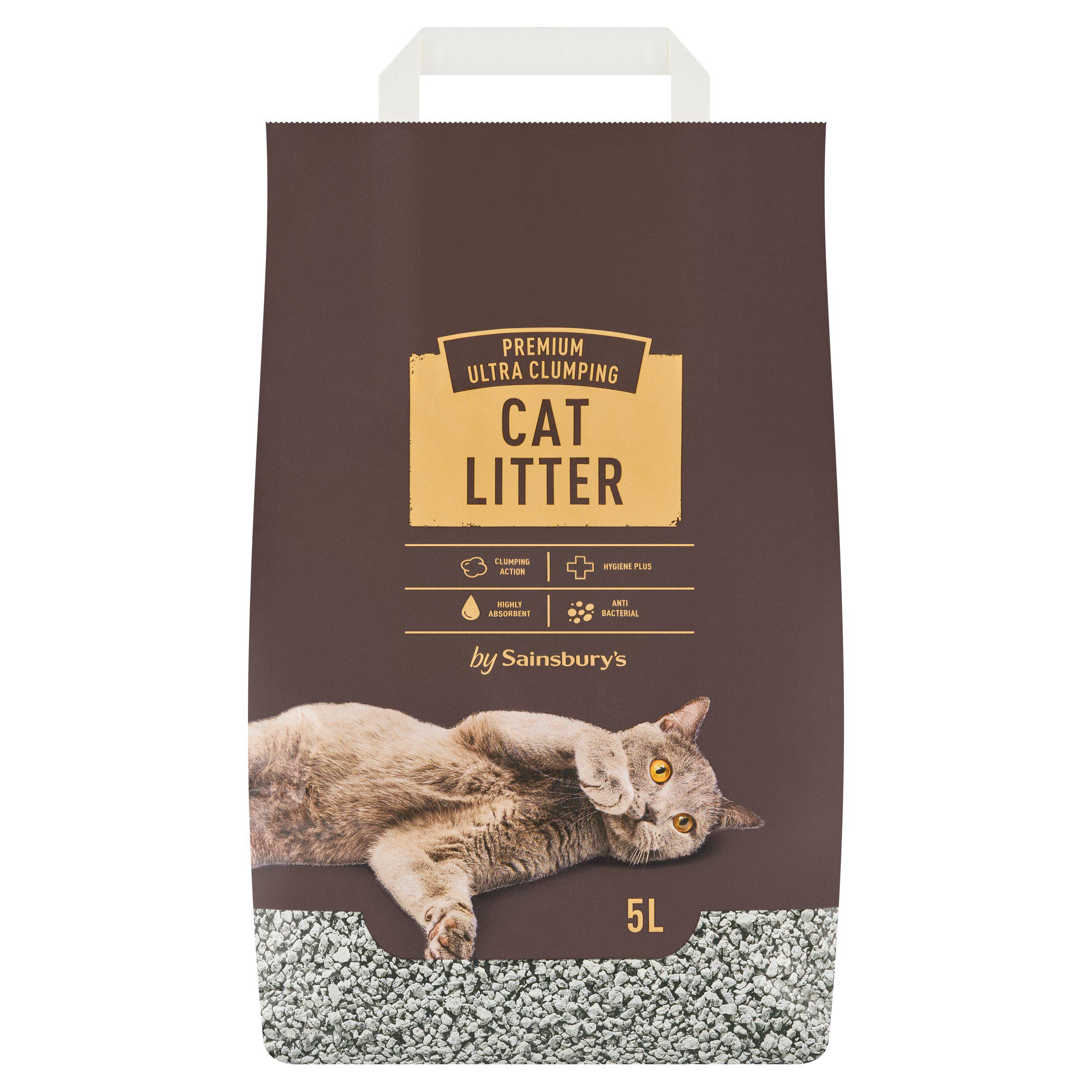 Sainsbury's Prem Ultra Clump Anti Bacterial Cat Litter 5L