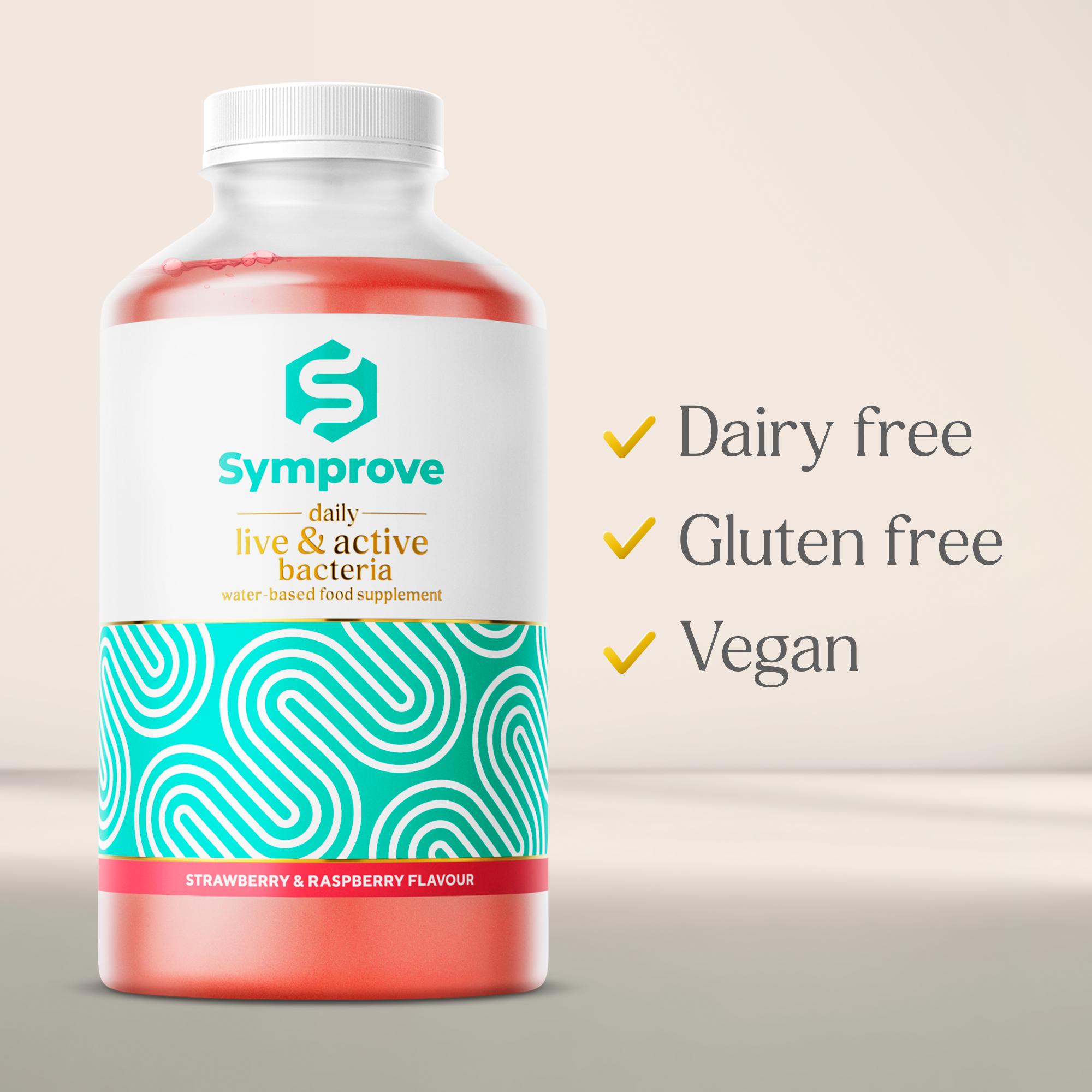Symprove Strawberry & Raspberry Flavour Water Based Food Supplement 500ml thumbnail 3