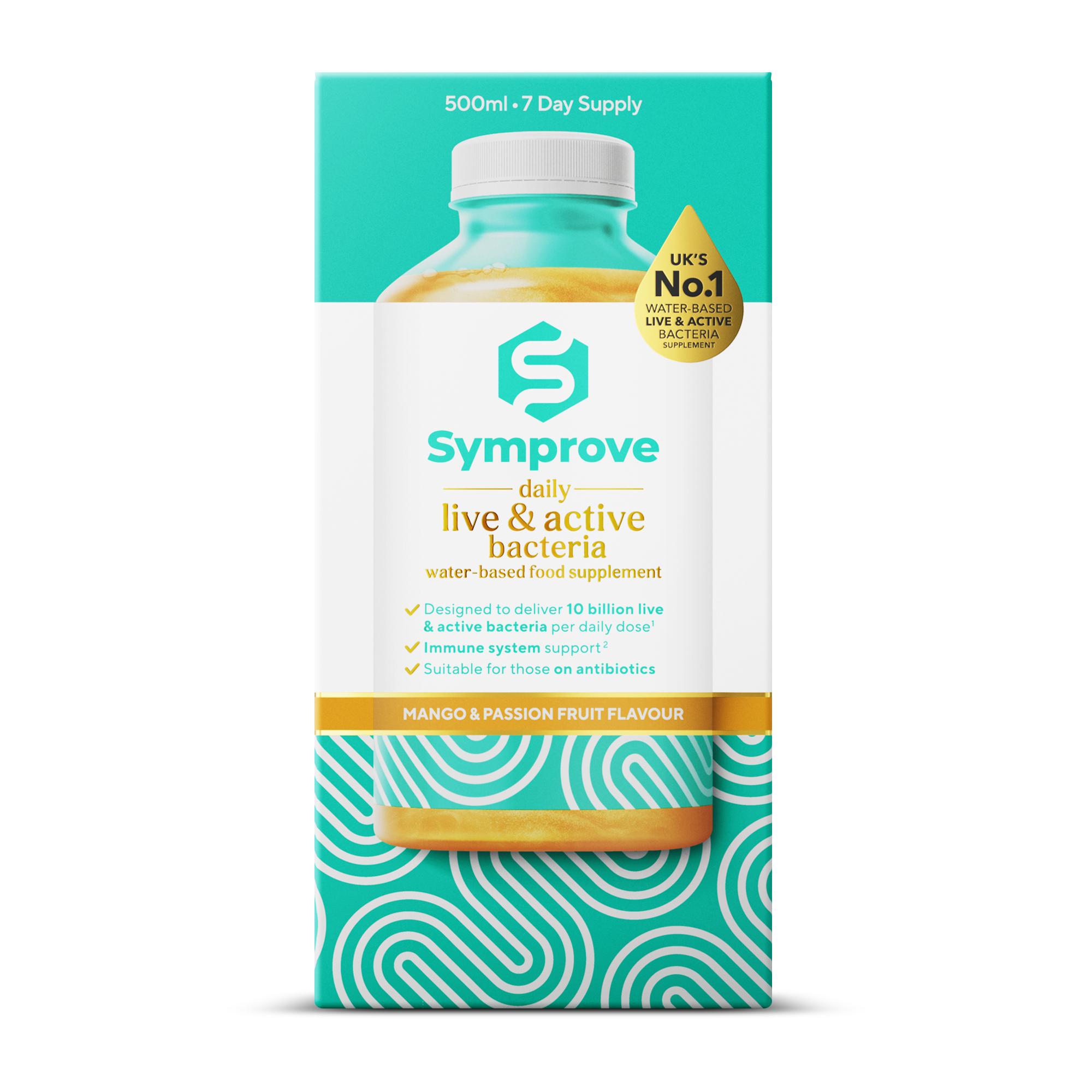 Symprove Mango & Passion Fruit Flavour Water Based Food Supplement 500ml thumbnail 2