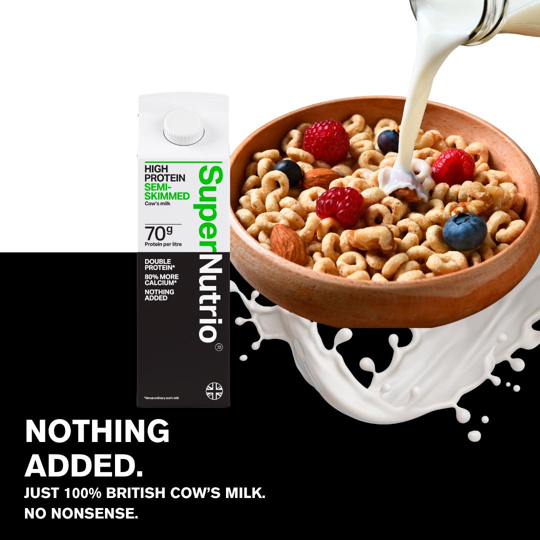 SuperNutrio High Protein Semi Skimmed Cow's Milk 1L thumbnail 4
