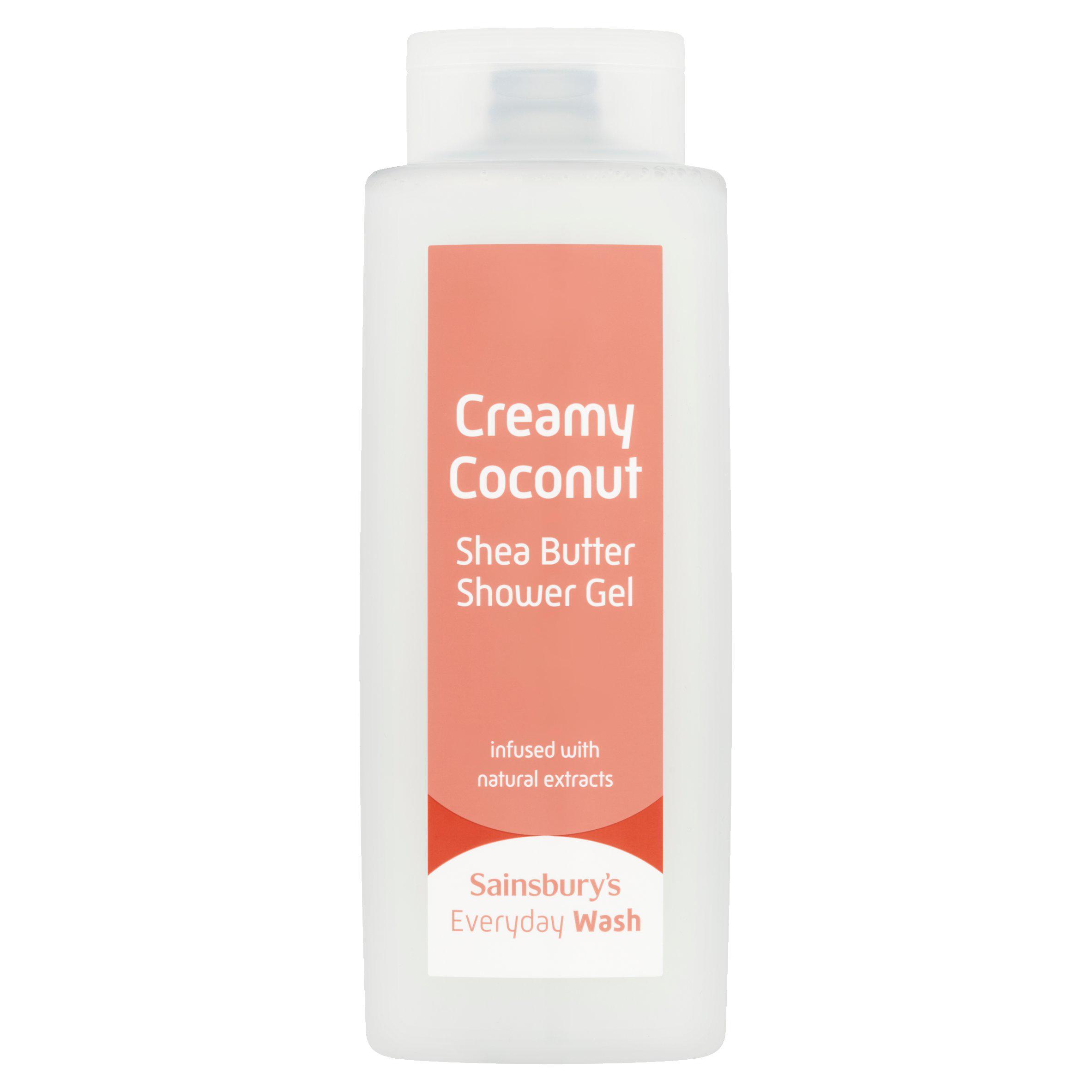 Sainsbury's Everyday Wash Creamy Coconut Shea Butter Shower Gel 500ml