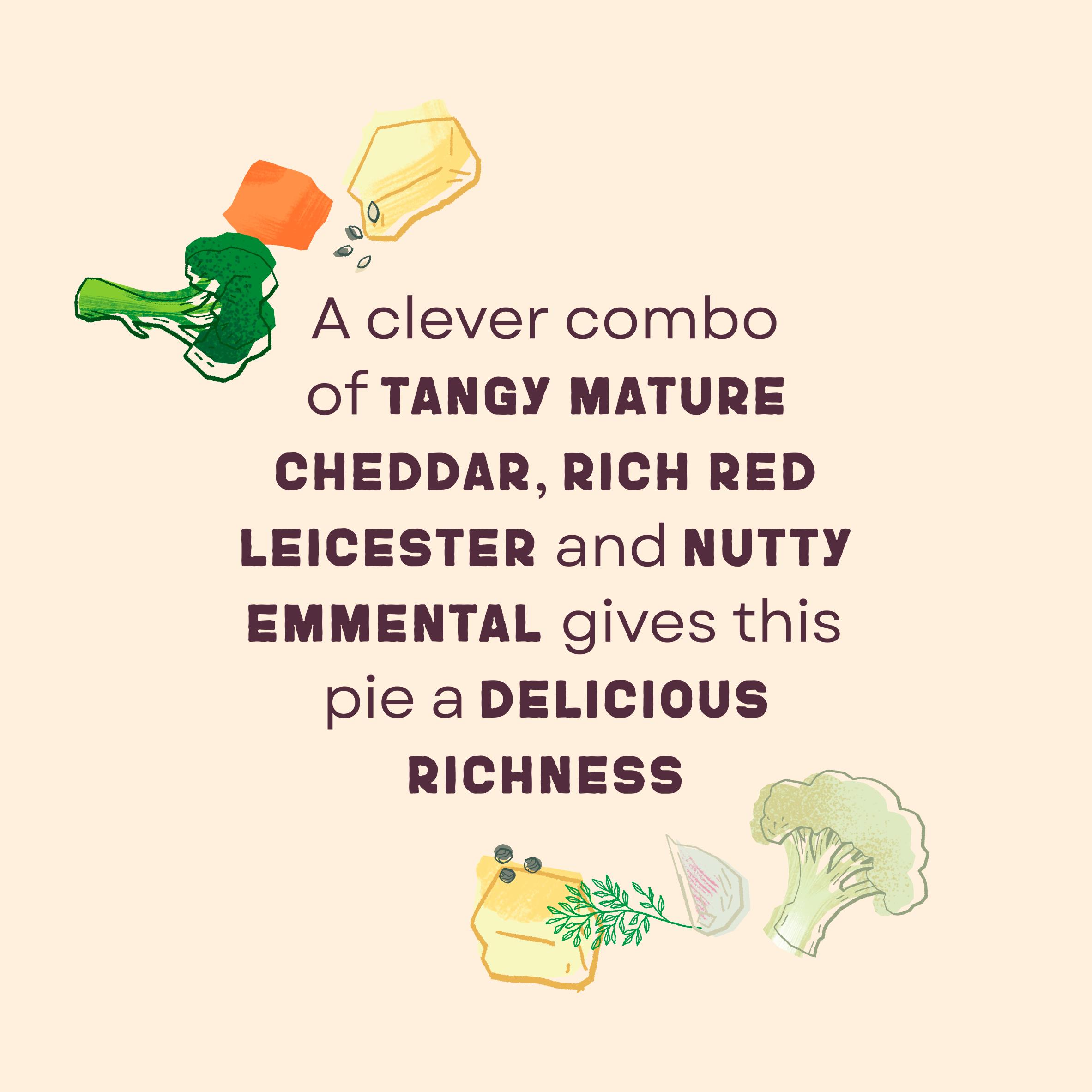 Higgidy Three Cheese Cauliflower & Broccoli Pie with Garlic & Thyme Crumb 200g thumbnail 5