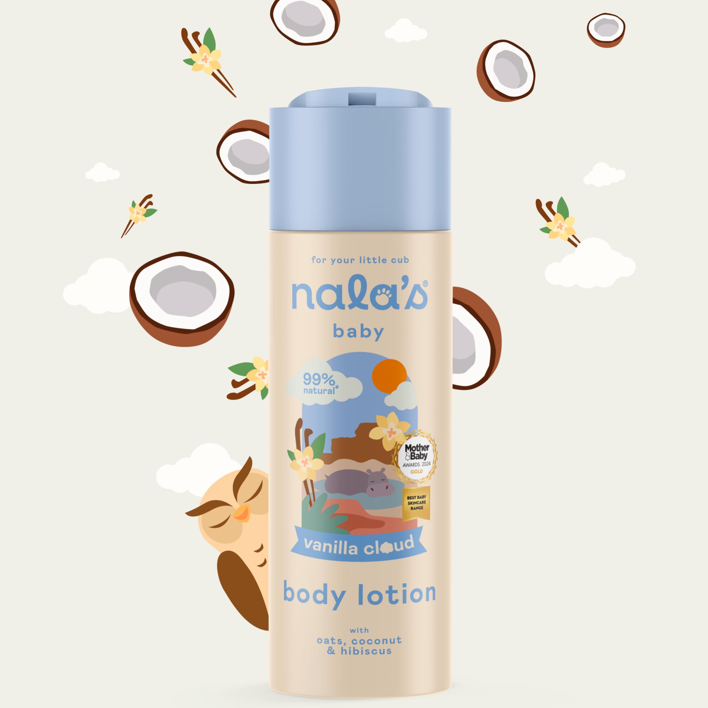 Nala's Baby Vanilla Cloud Body Lotion with Oats Coconut & Hibiscus 200ml thumbnail 2