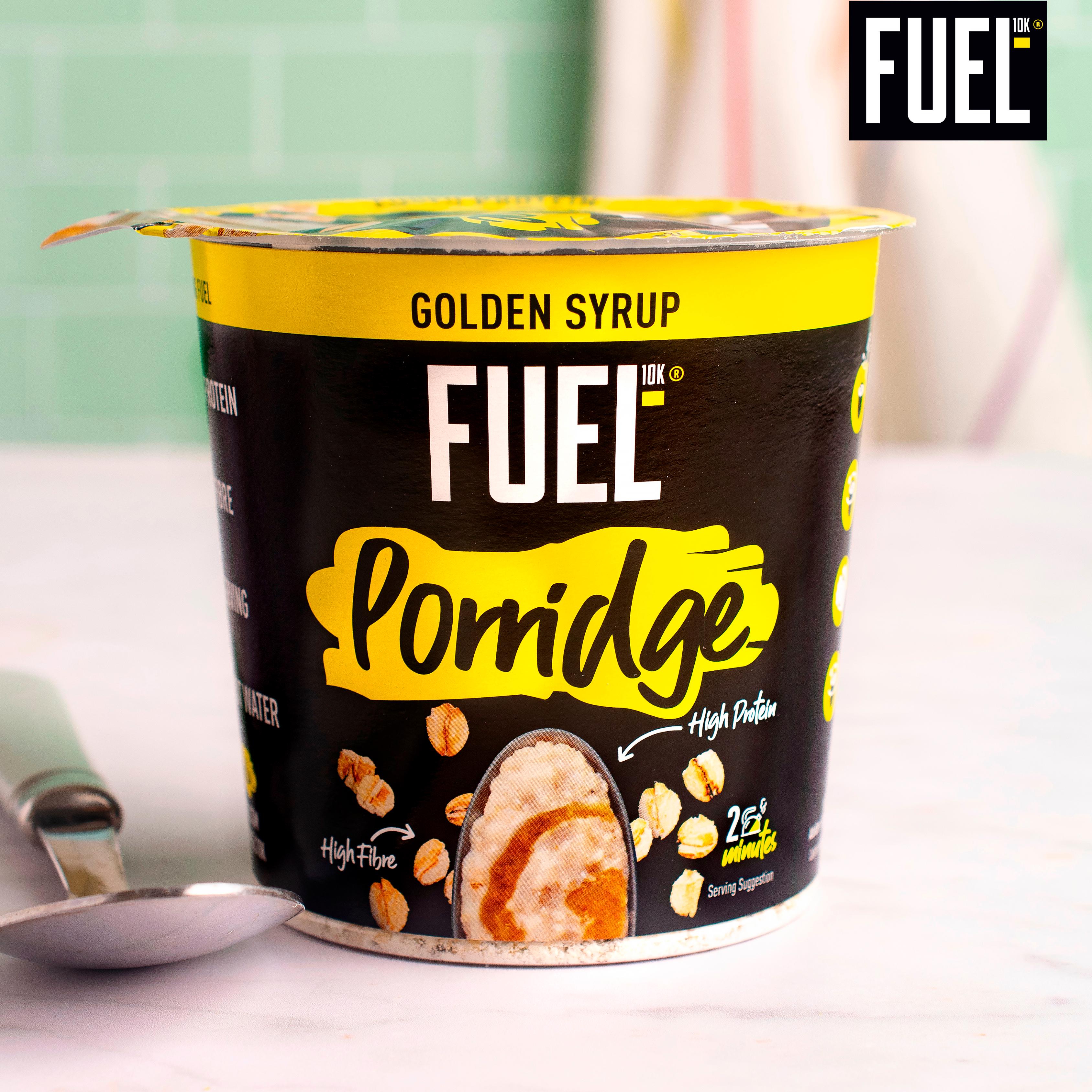 FUEL 10K High Protein Golden Syrup Porridge Oat Cereal Pot 70g thumbnail 4