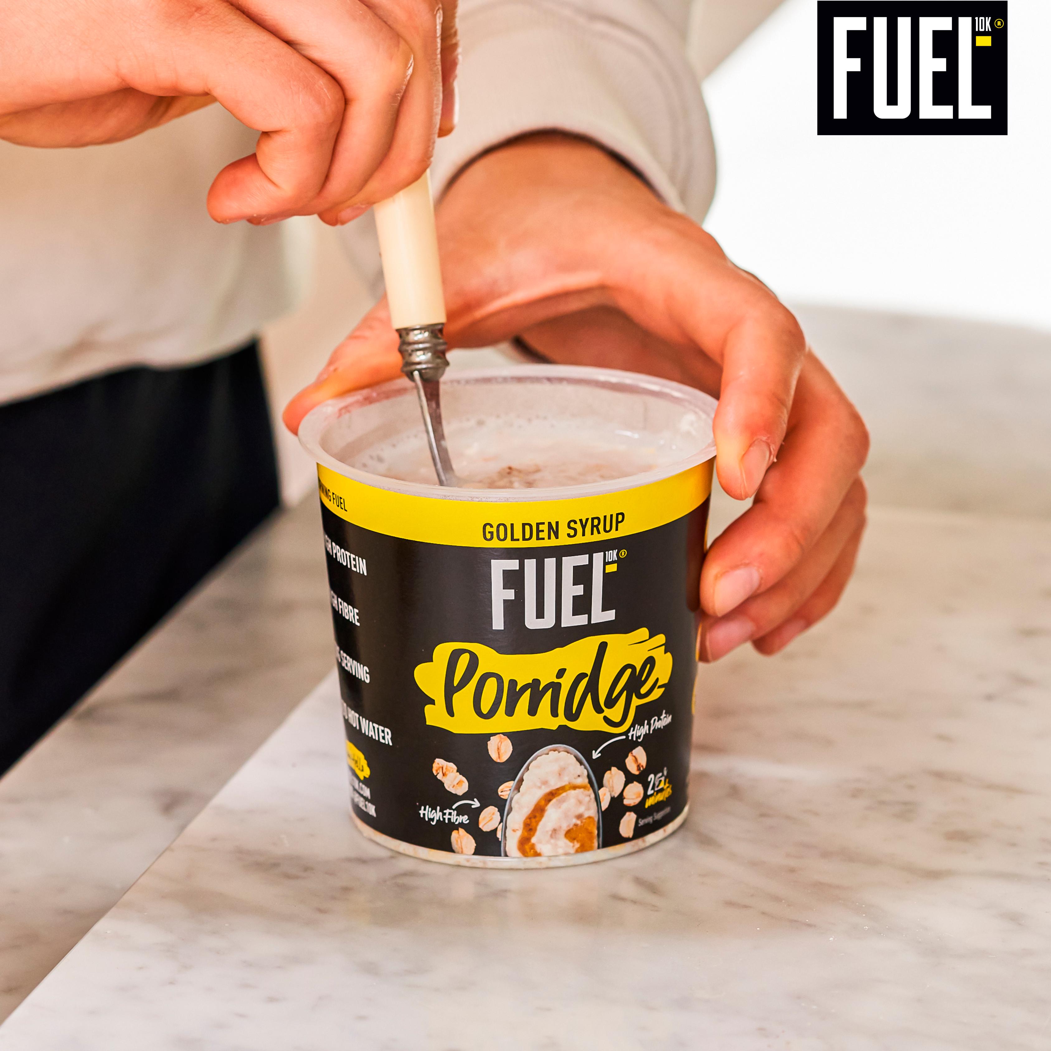 FUEL 10K High Protein Golden Syrup Porridge Oat Cereal Pot 70g thumbnail 5