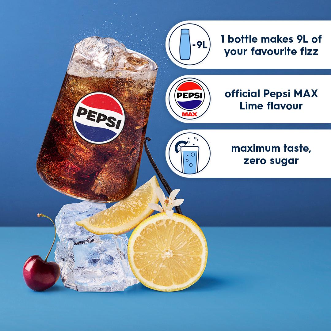 Pepsi Sodastream Lime Flavour Sparkling Drink Mix 440ml thumbnail 2