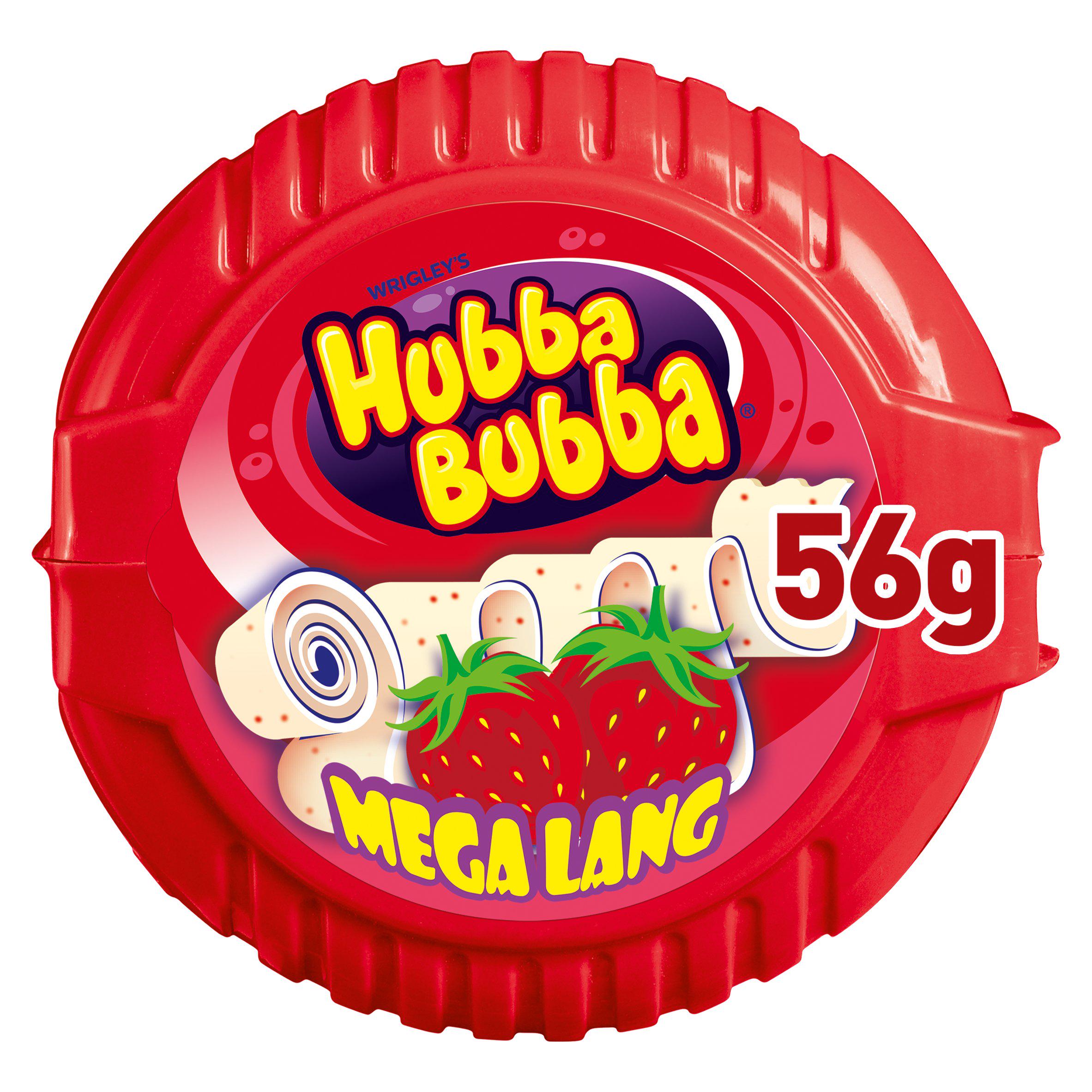 Hubba Bubba Snappy Strawberry Bubblegum Mega Long Tape 56g