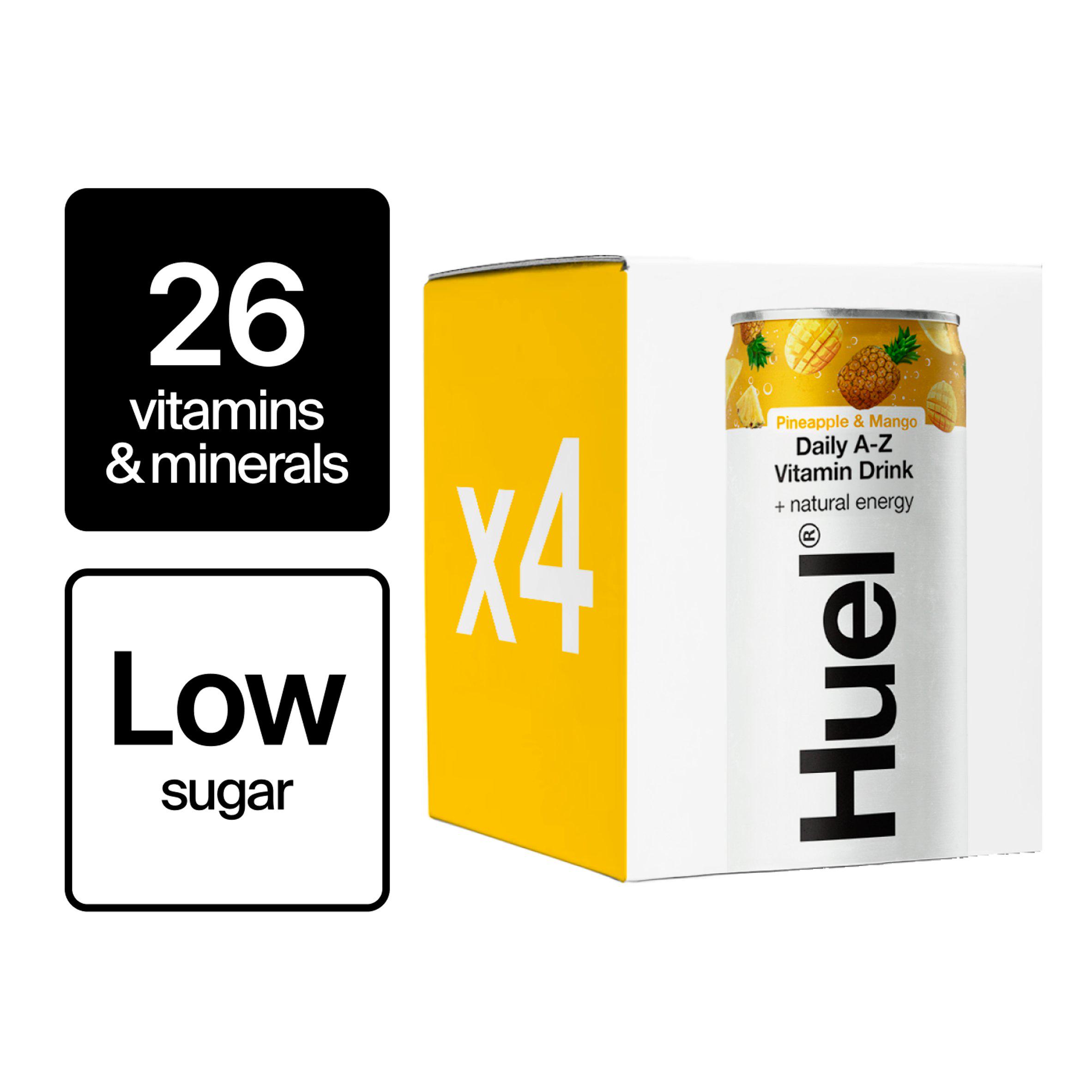 Huel Daily Vitamin Pineapple & Mango Sparkling Multivitamin Energy Drink