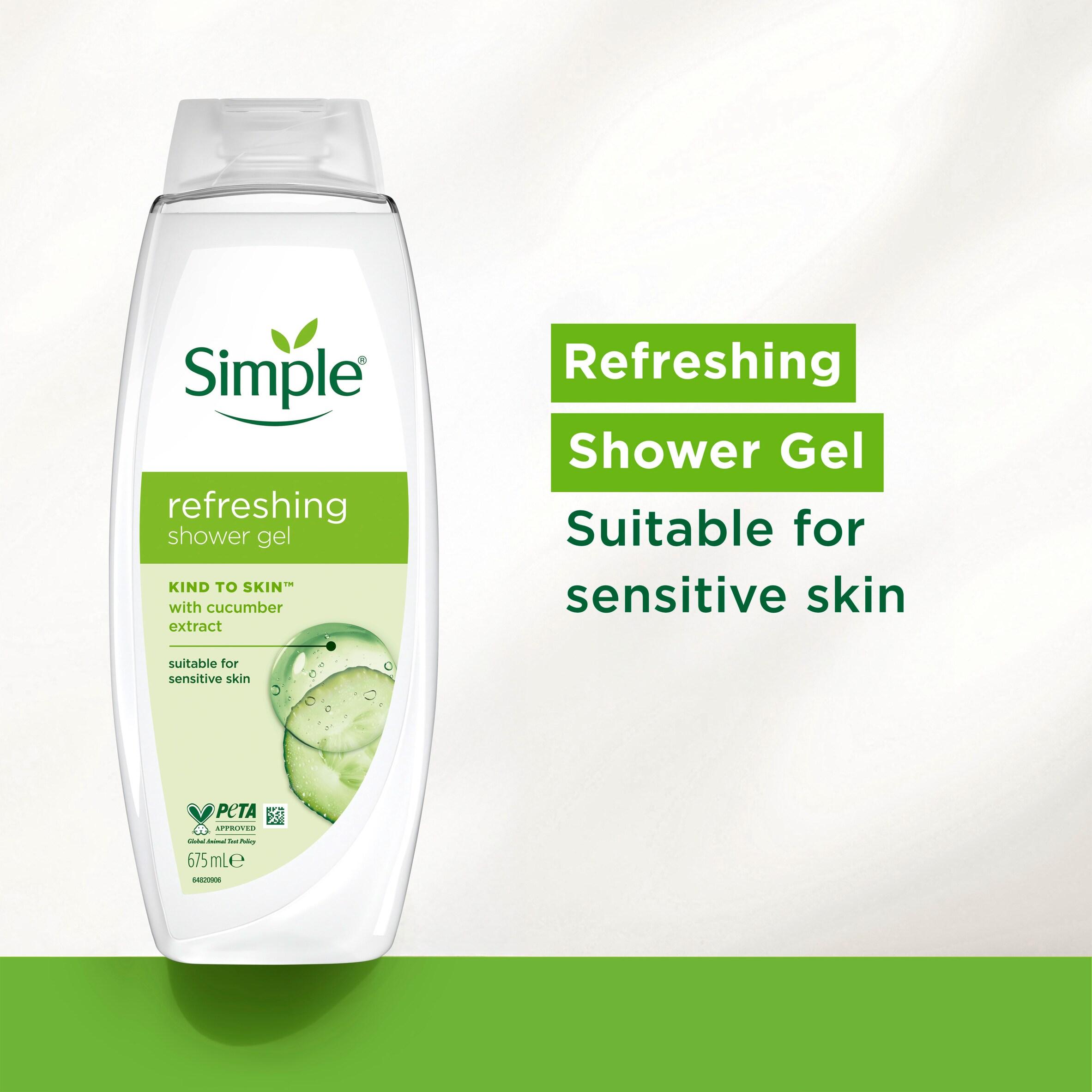 Simple Kind To Skin Shower Gel Refreshing 675ml thumbnail 2