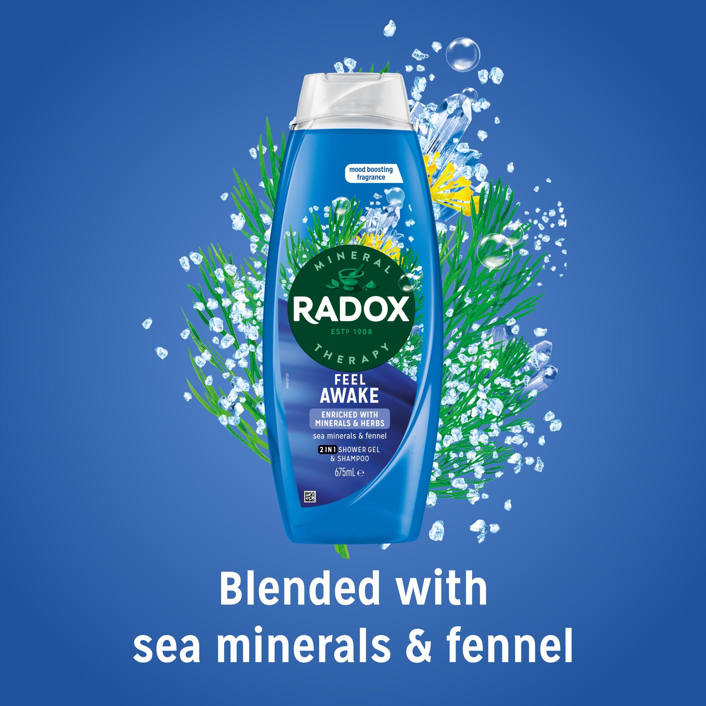 Radox Mineral Therapy 2in1 Body Wash & Shampoo Feel Awake 675ml thumbnail 2