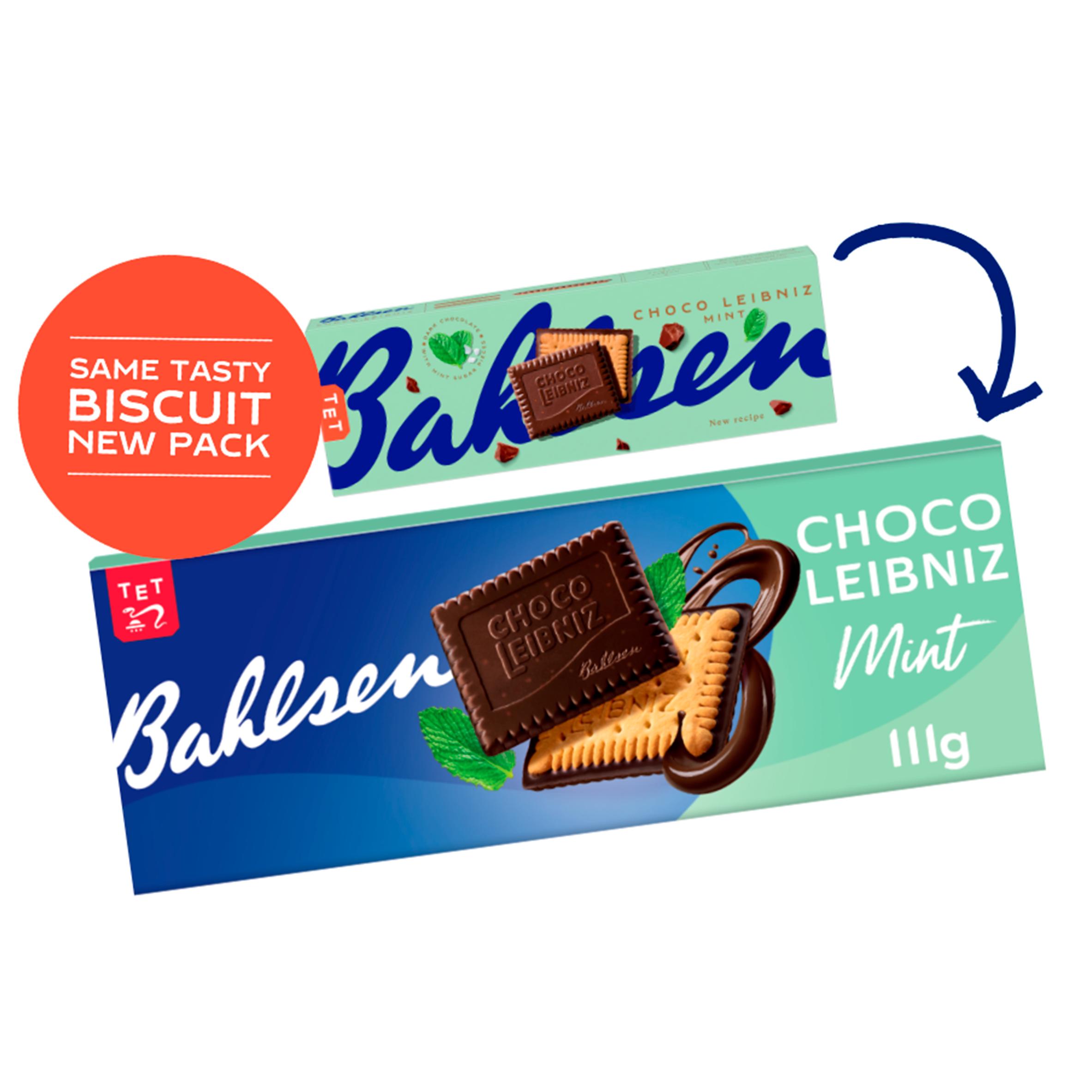 Bahlsen Choco Leibniz Mint Chocolate Biscuits 111g thumbnail 2