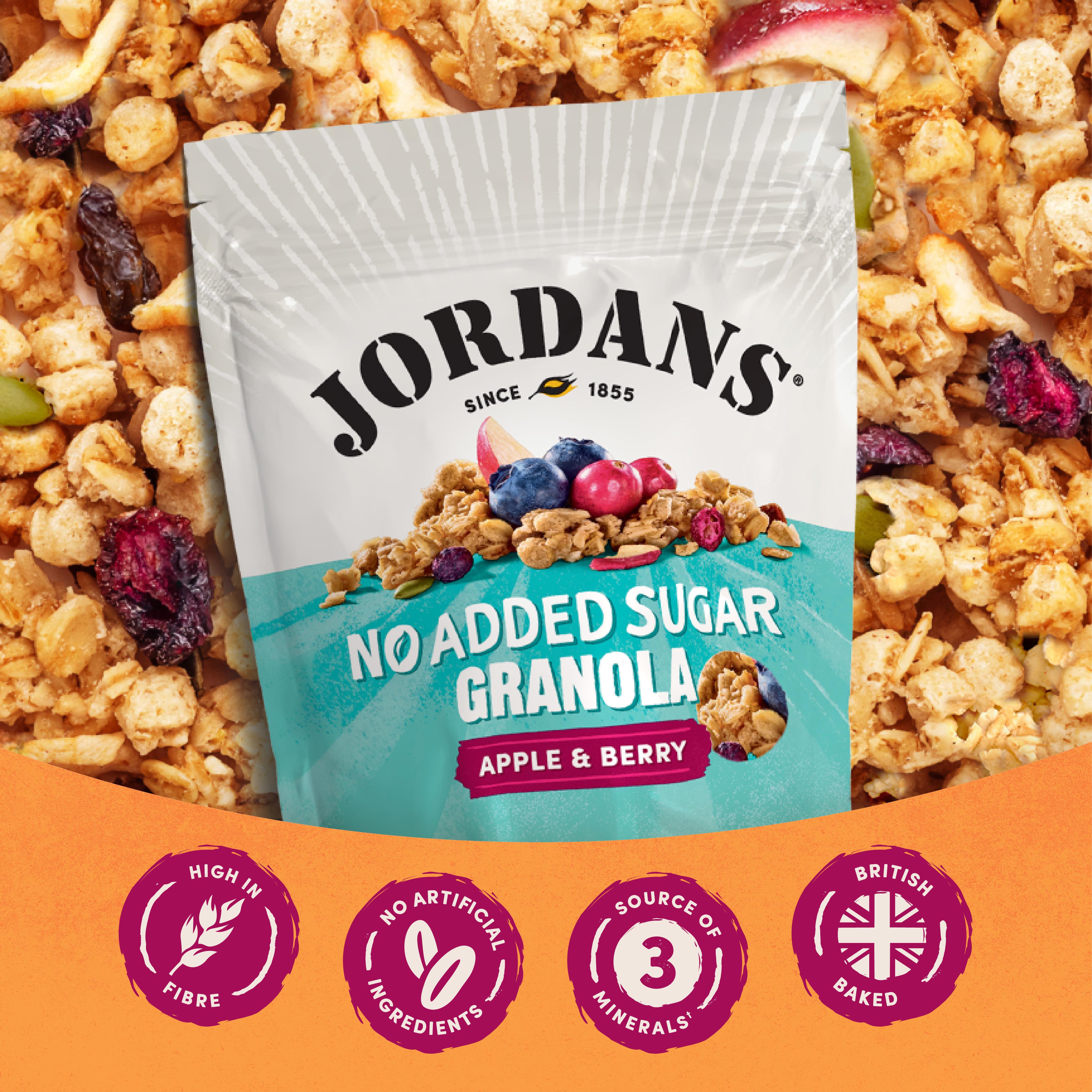 Jordans No Added Sugar Apple & Berry Granola Breakfast Cereal 425g thumbnail 2