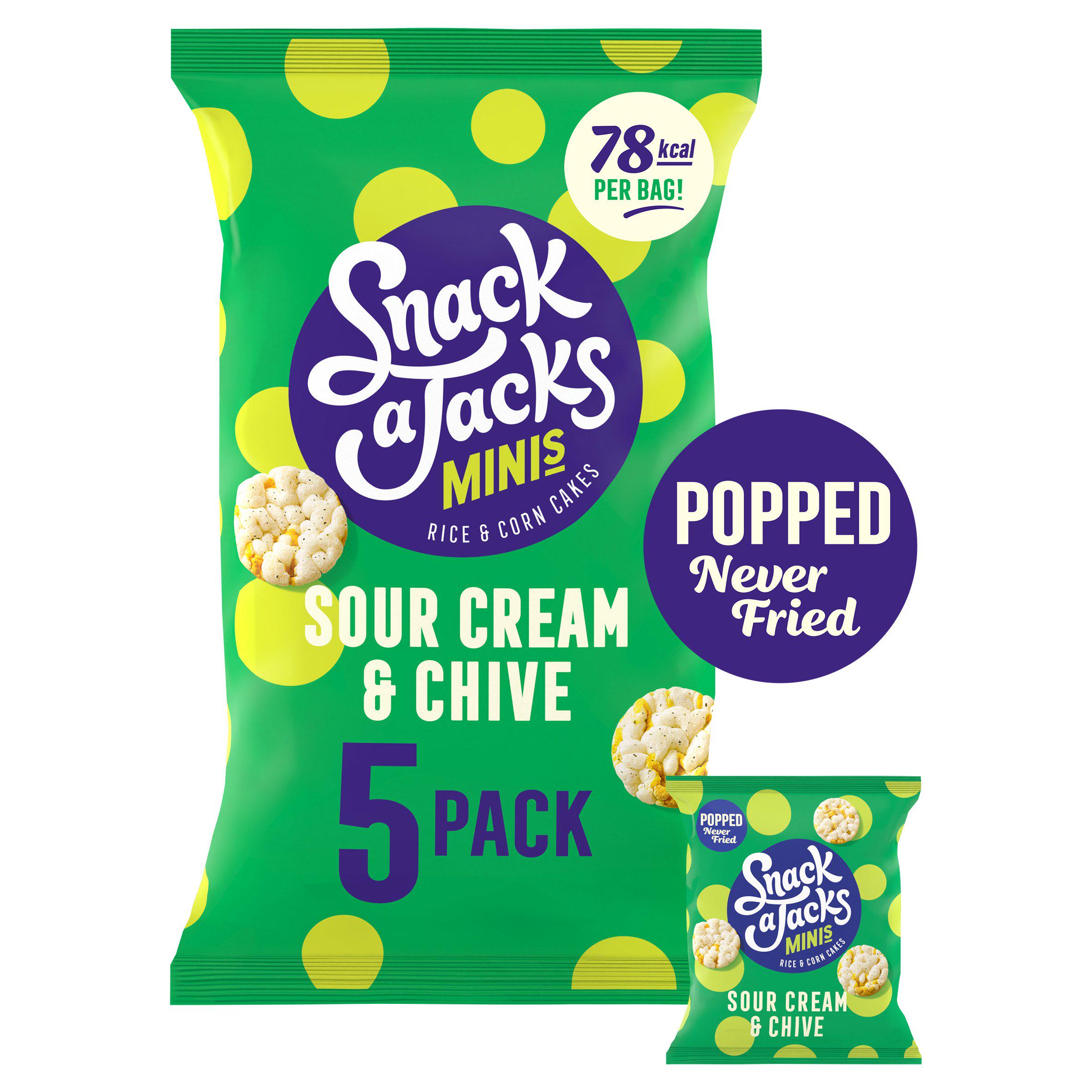 Snack a Jacks 5 x 19g Sour Cream & Chive Multipack Rice Cakes Crisps