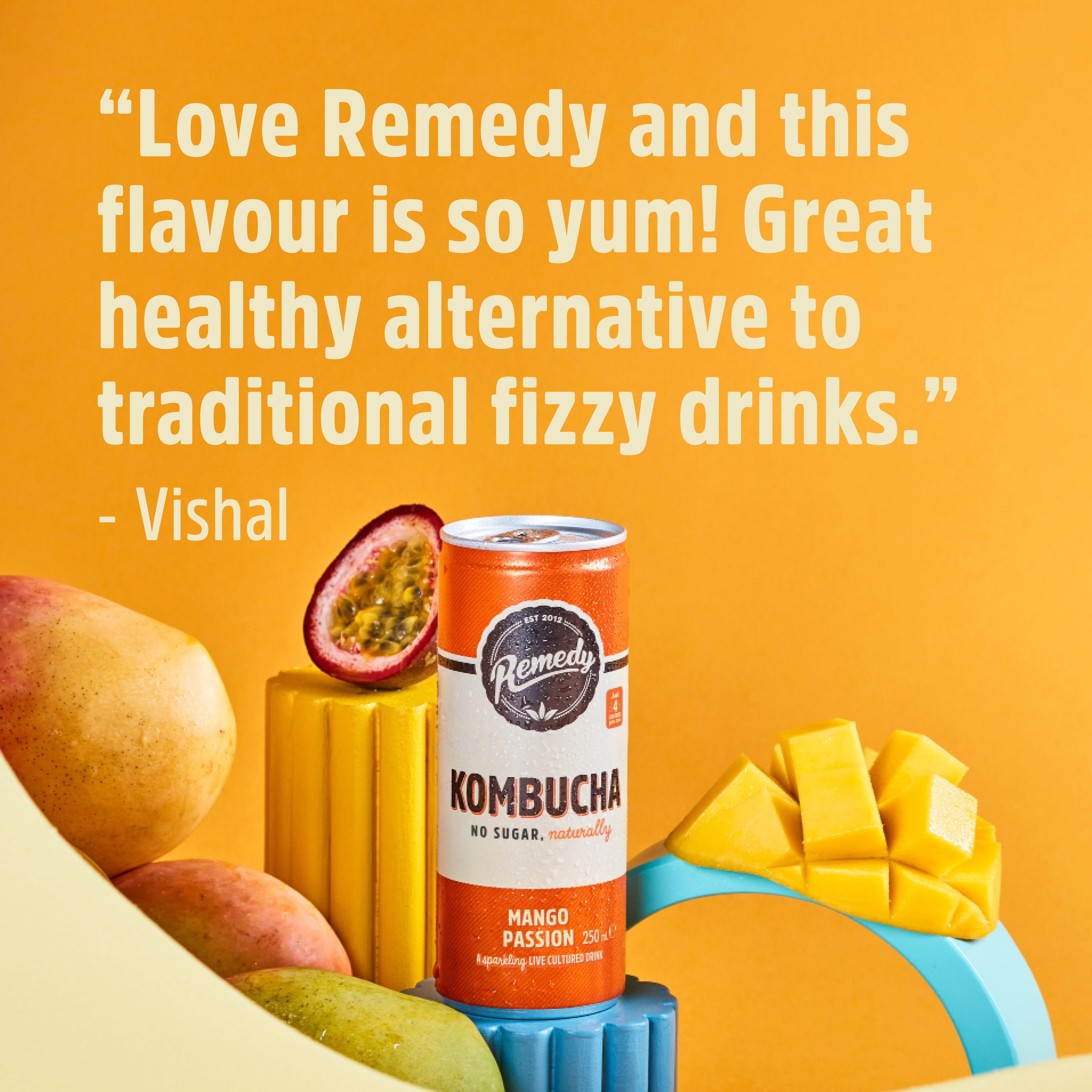 Remedy Kombucha Mango Passion 4x300ml thumbnail 3