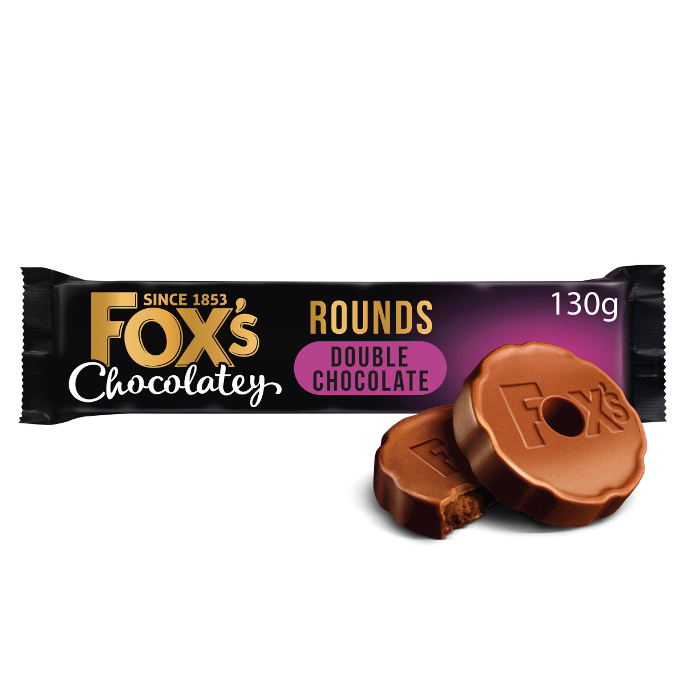 Fox's 130g Chocolatey Biscuits Double Chocolate Rounds