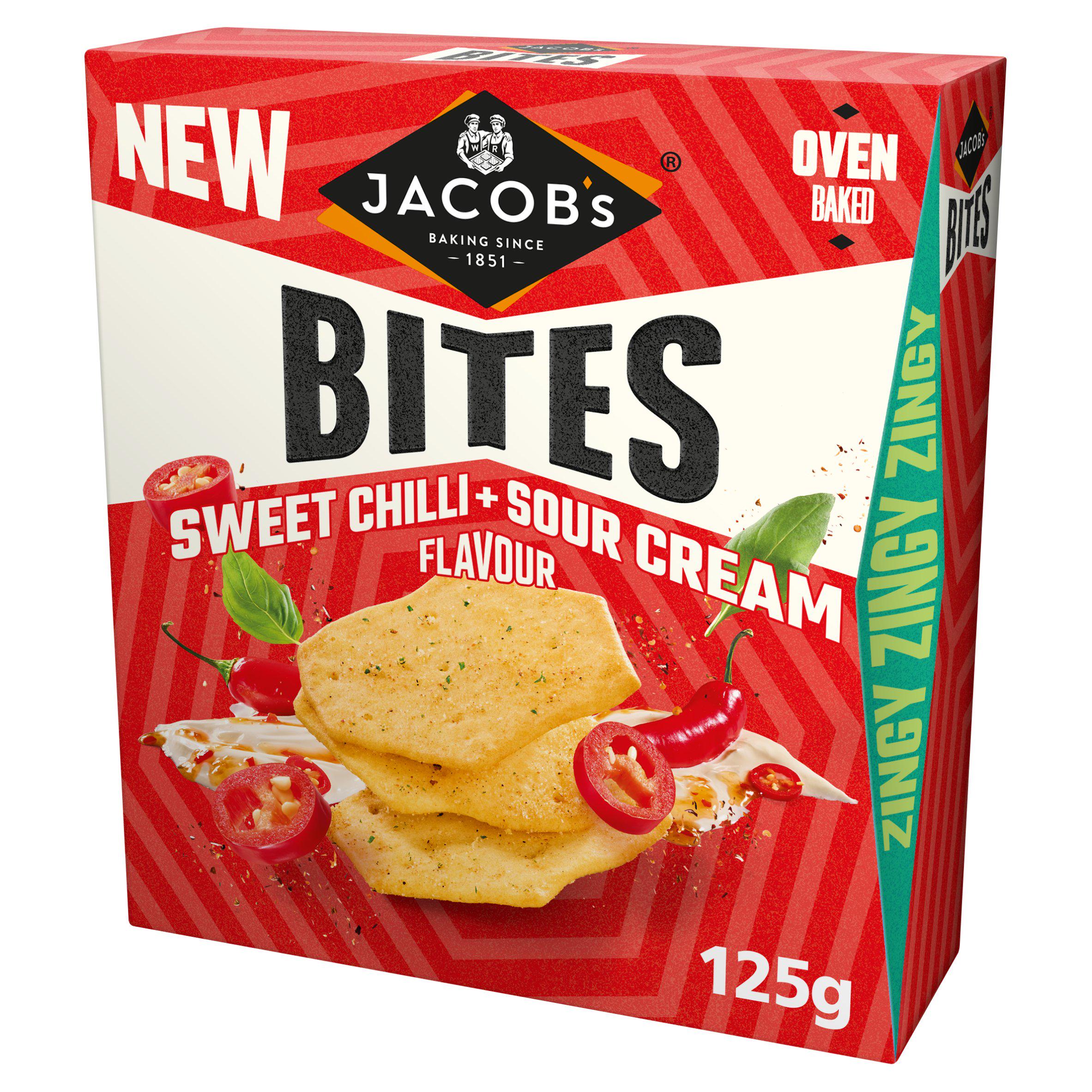 Jacob's Sweet Chilli & Sour Cream Flavour Bites 125g