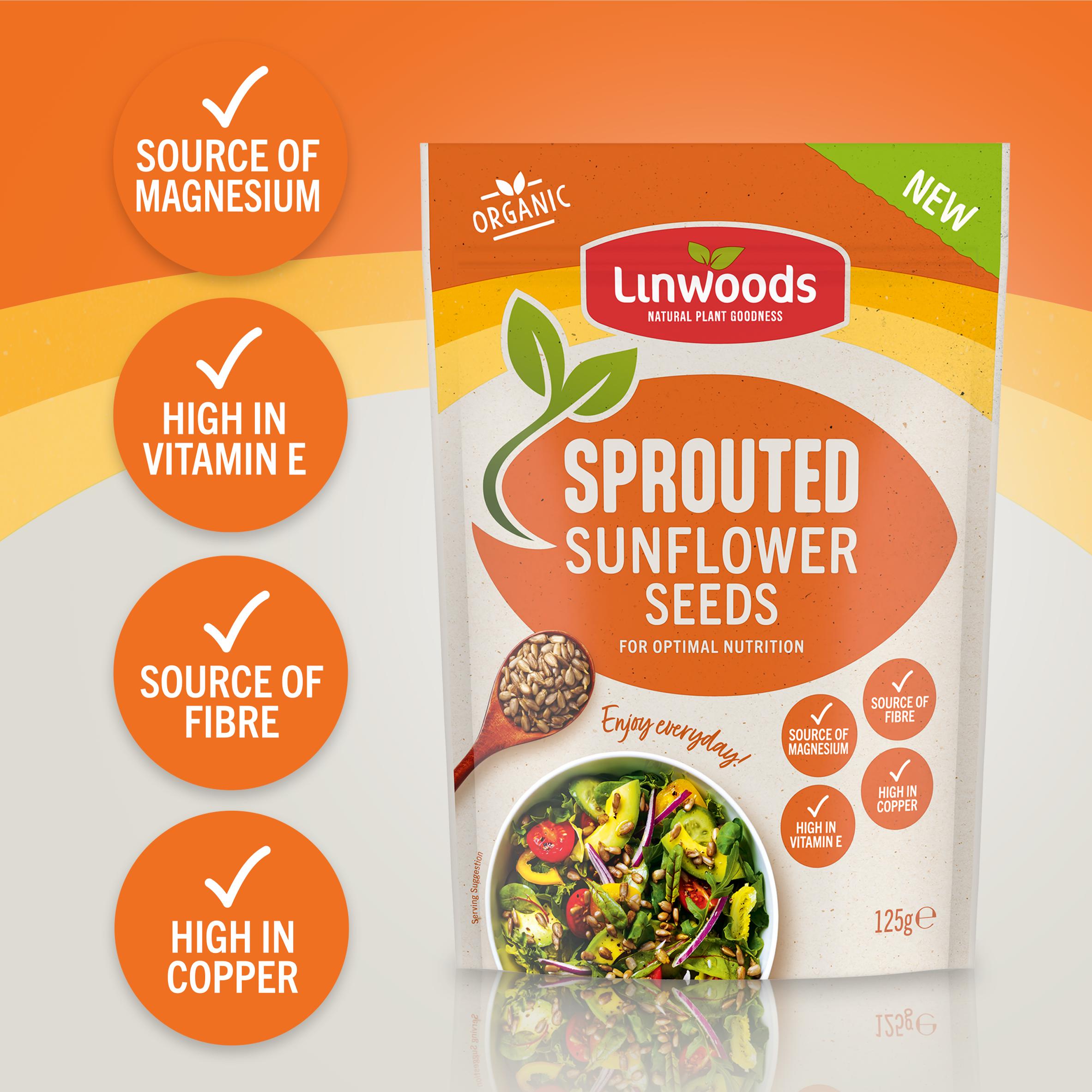 Linwoods Organic Sprouted Sunflower Seeds 125g thumbnail 4