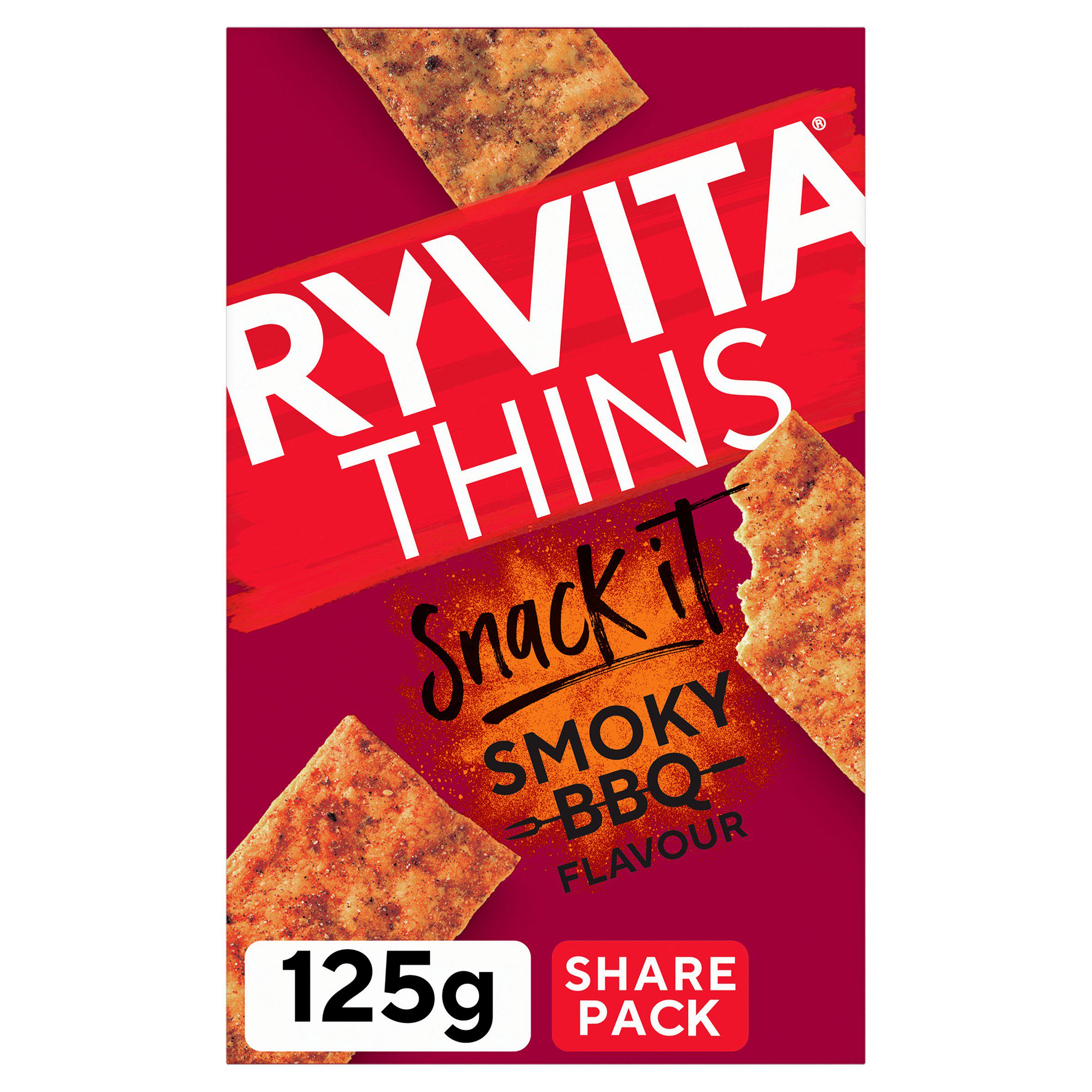 Ryvita Snack It Thins Smoky BBQ Flatbread Snacks