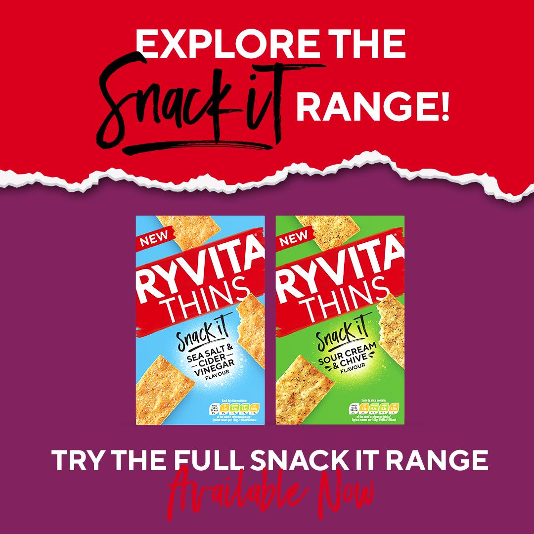 Ryvita Snack It Thins Smoky BBQ Flatbread Snacks 125g thumbnail 2