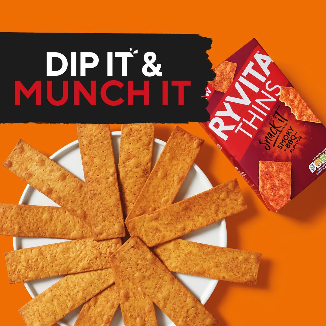 Ryvita Snack It Thins Smoky BBQ Flatbread Snacks 125g thumbnail 6