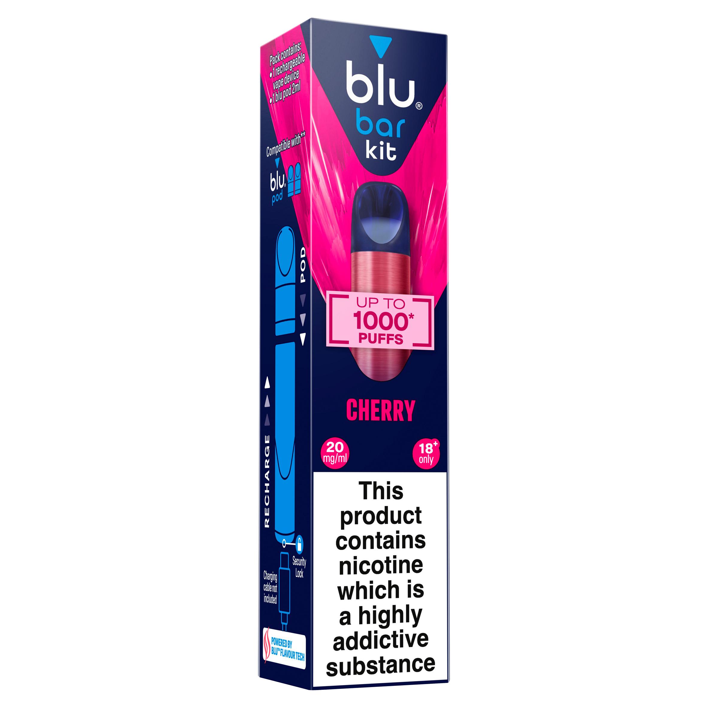 blu Bar Kit Cherry Vape Device 20mg/ml thumbnail 2
