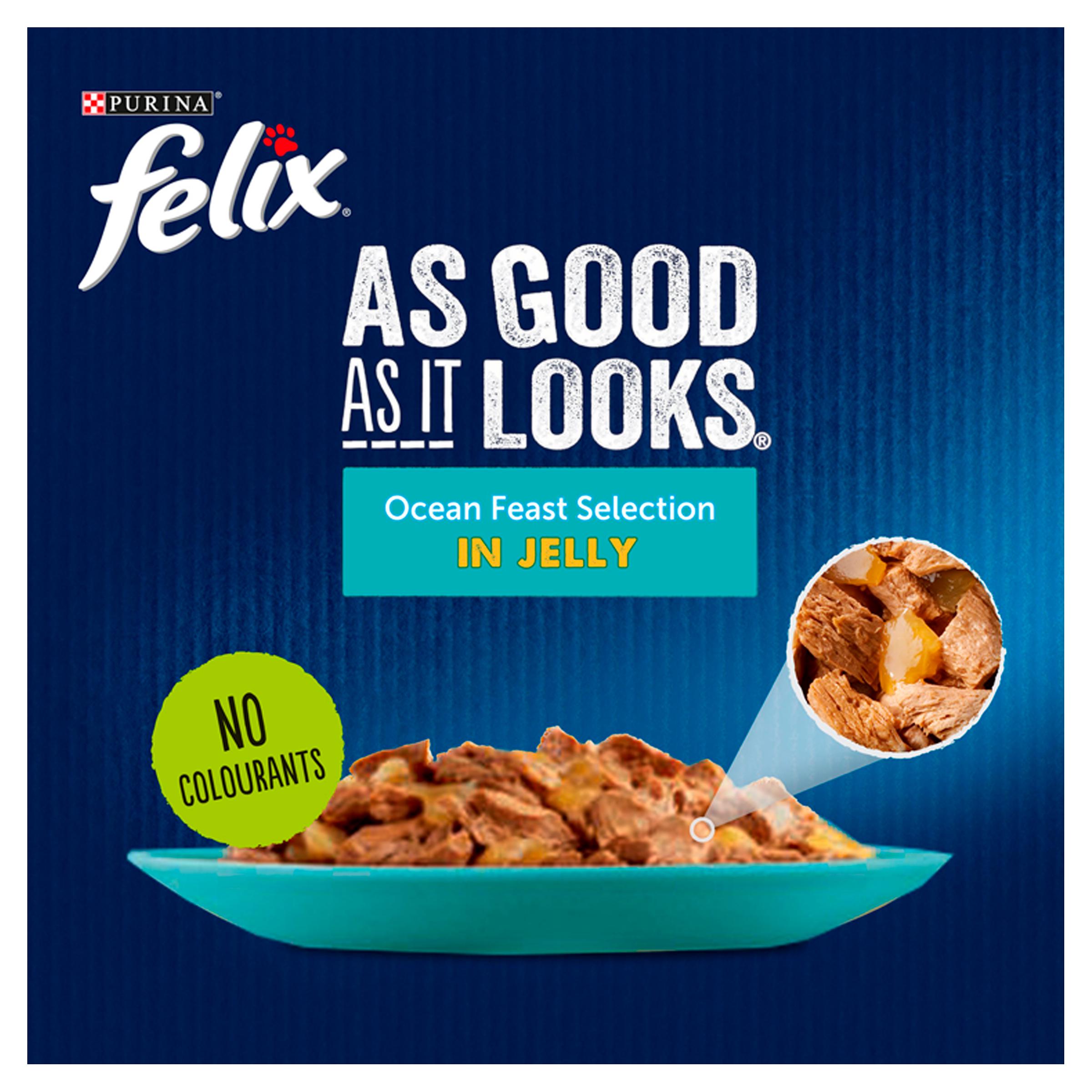 Felix As Good As it Looks Ocean Feasts Wet Cat Food 12 x 85g thumbnail 2