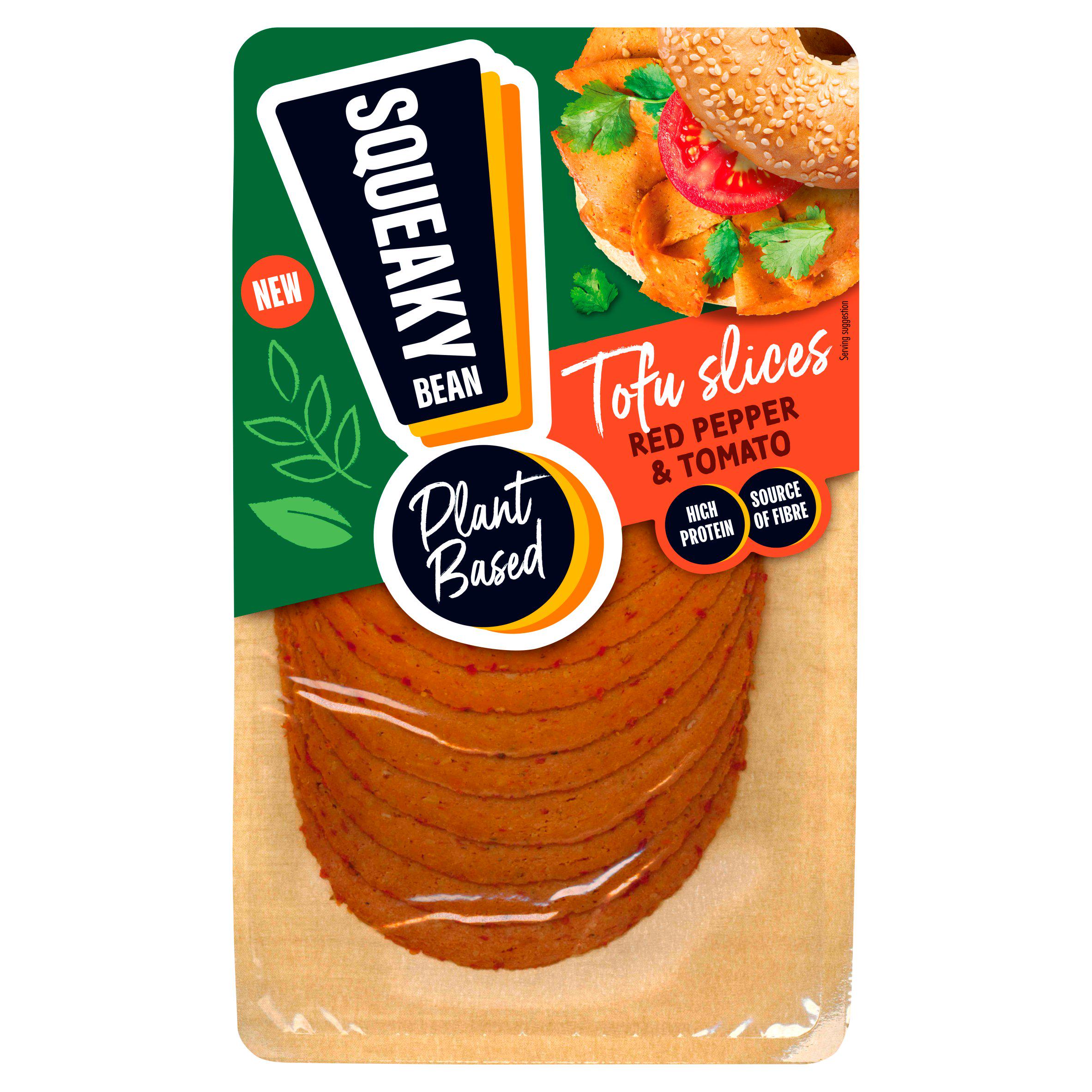 Squeaky Bean Red Pepper & Tomato Tofu Slices 80g