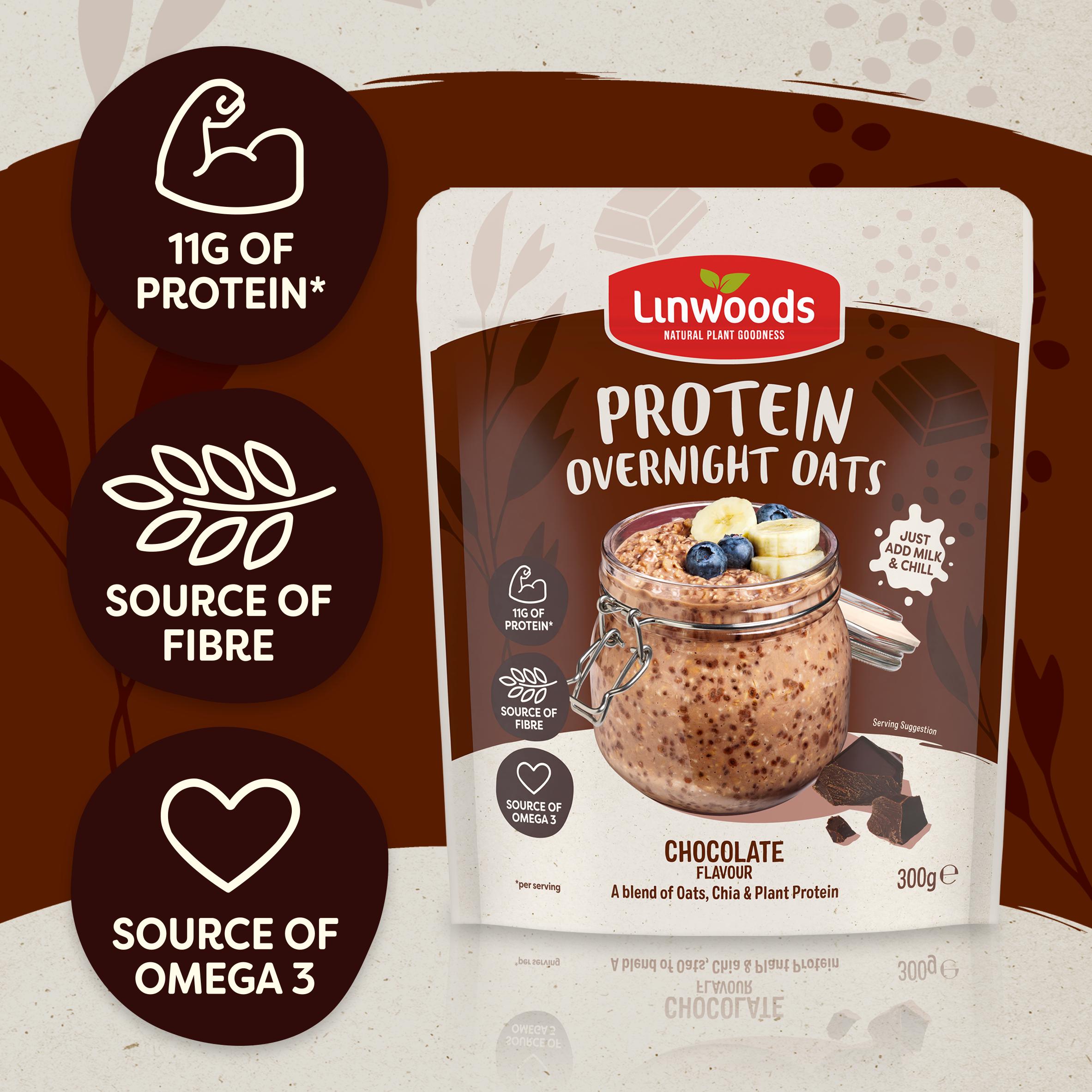 Linwoods Chocolate Flavour Protein Overnight Oats 300g thumbnail 4
