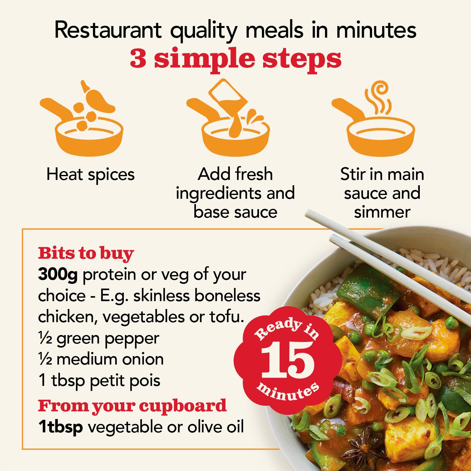 The Spice Tailor Chinese Curry Sauce Kit 245g thumbnail 3