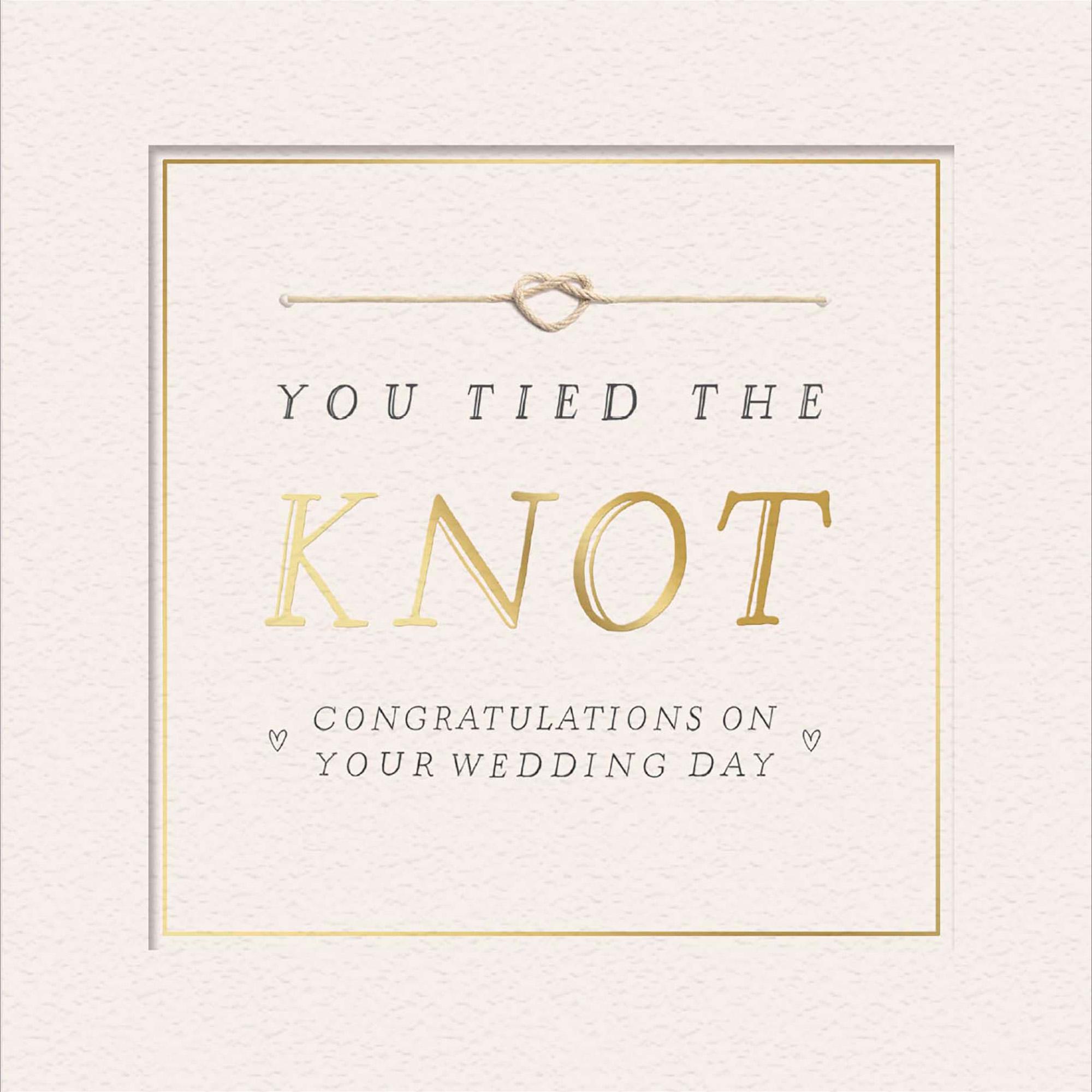 Sainsbury's You Tied the Knot Wedding Day Congratulations Design Greeting Card
