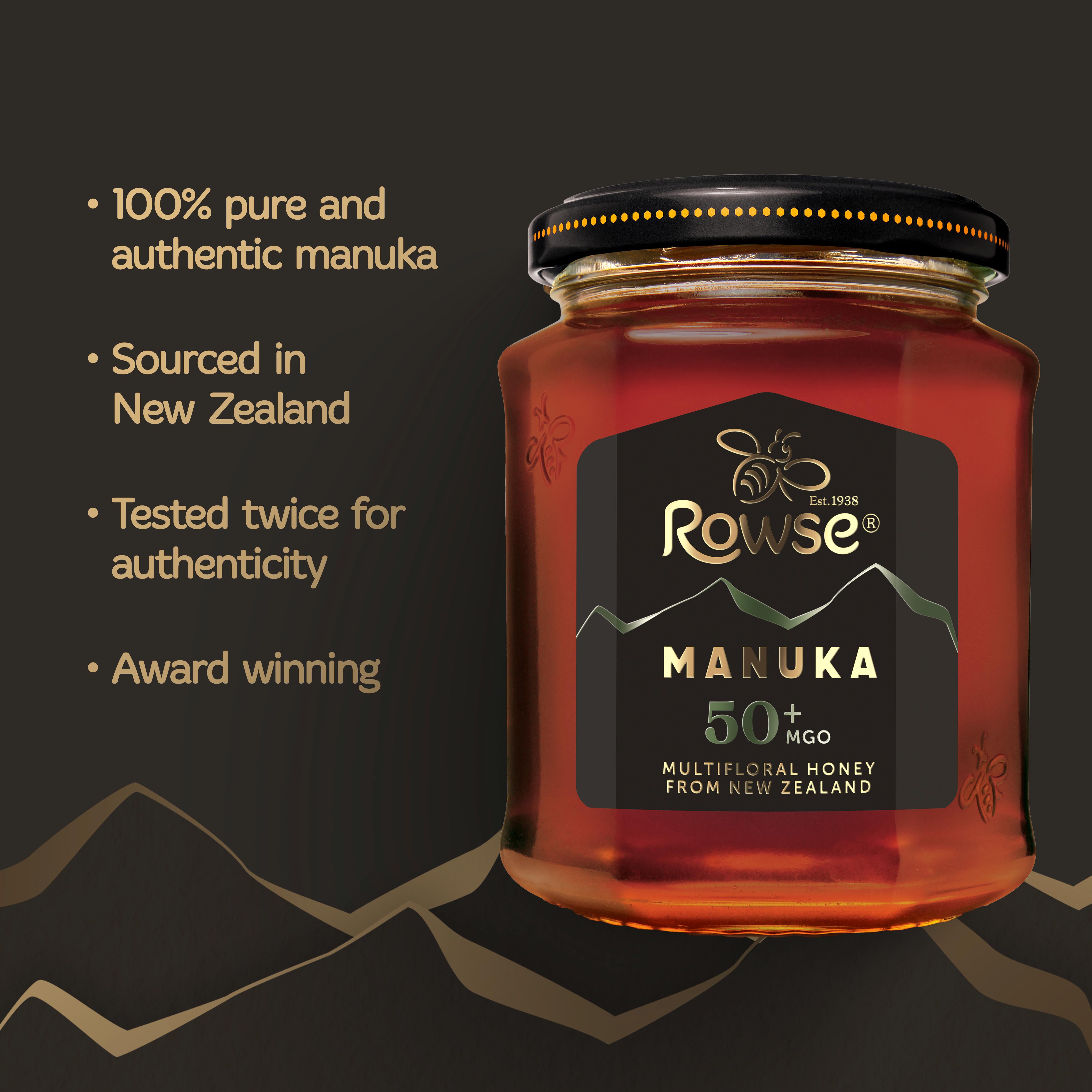 Rowse 225g Manuka 50+ MGO Multifloral Honey thumbnail 2