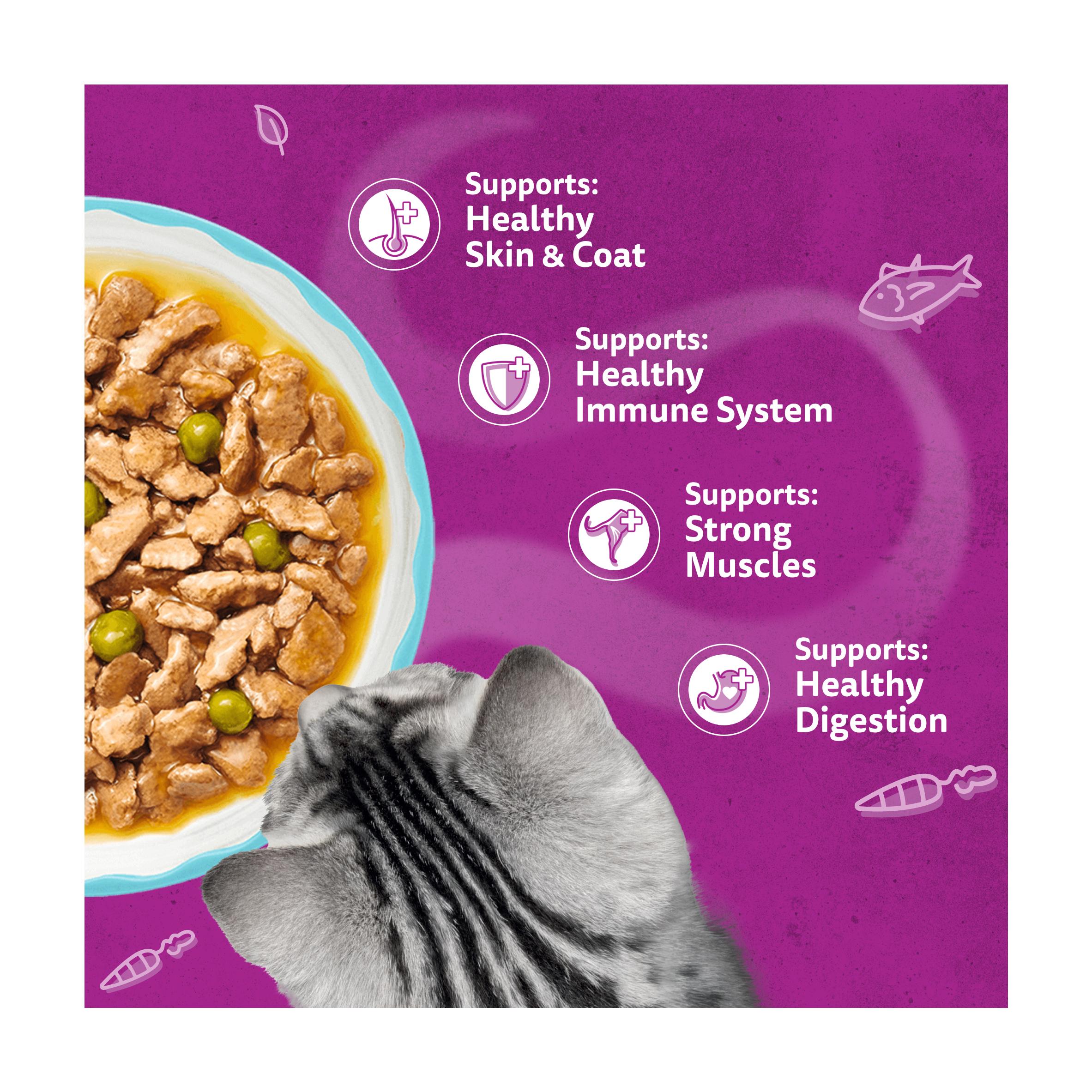 Whiskas 1+ Aromatic Seafood Delight Selection Wet Cat Food Pouches 12 x 85g thumbnail 3