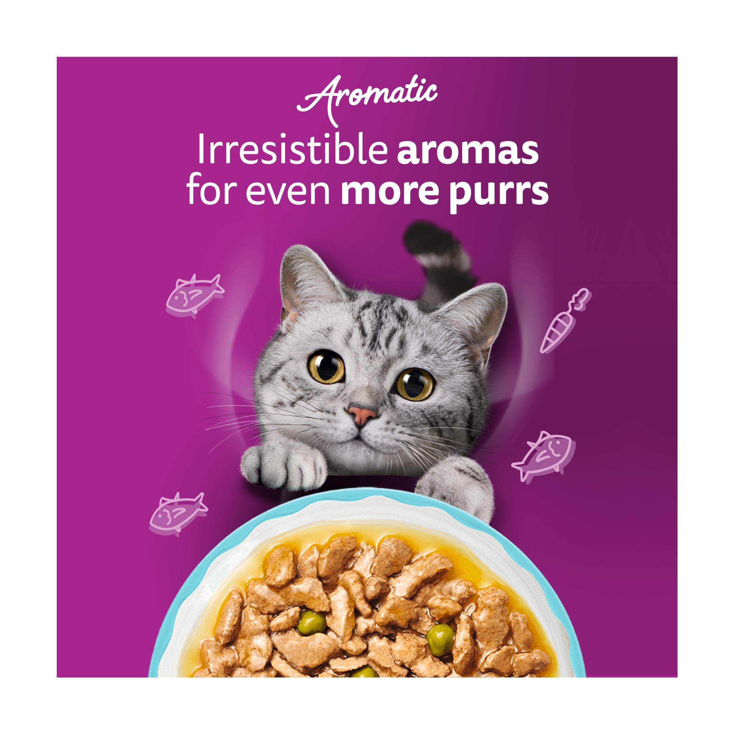 Whiskas 1+ Aromatic Seafood Delight Selection Wet Cat Food Pouches 12 x 85g thumbnail 6