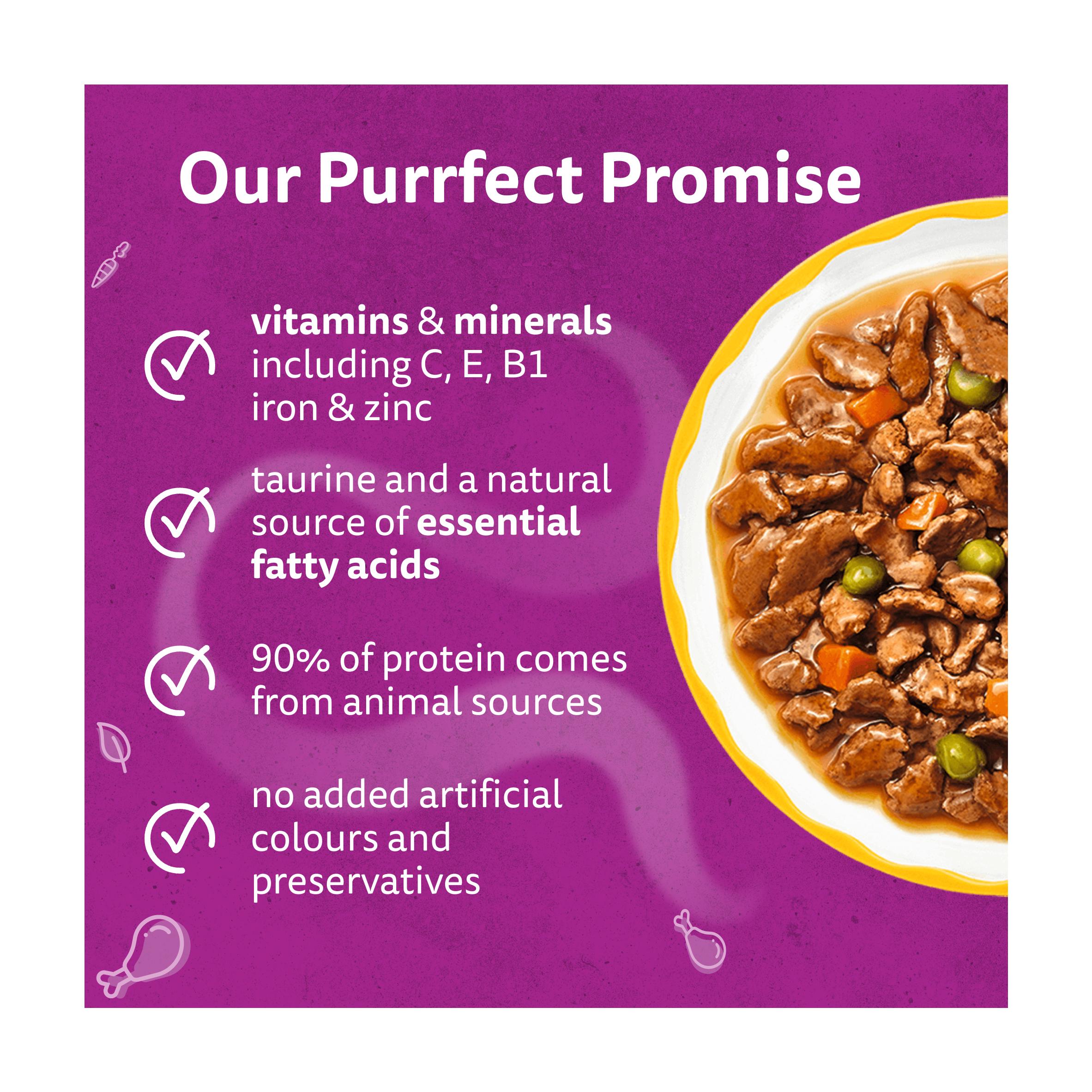Whiskas 1+ Aromatic Purrfect Poultry Selection Wet Cat Food Pouches 12 x 85g thumbnail 2