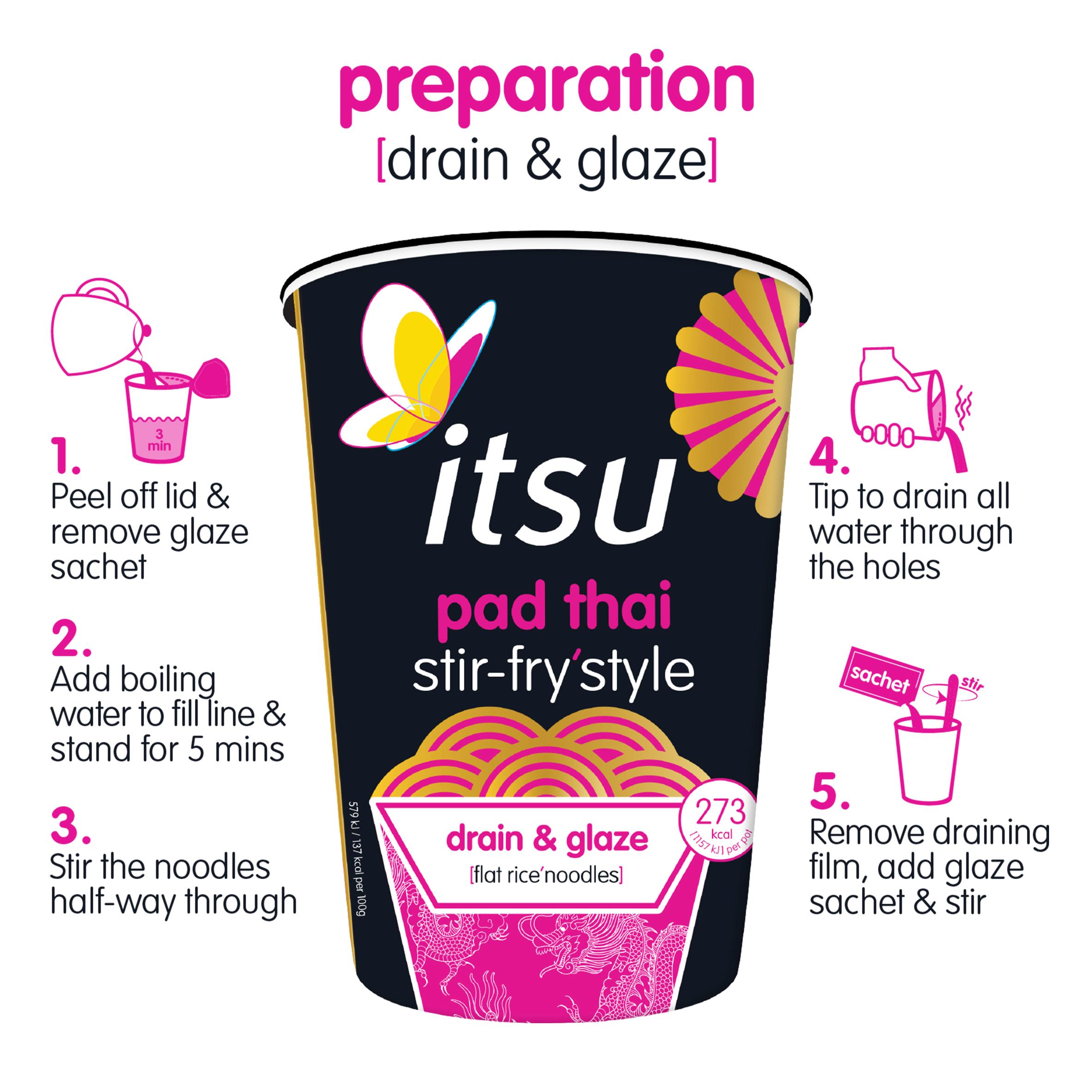 itsu Pad Thai Stir Fry Style Noodles 83g thumbnail 4