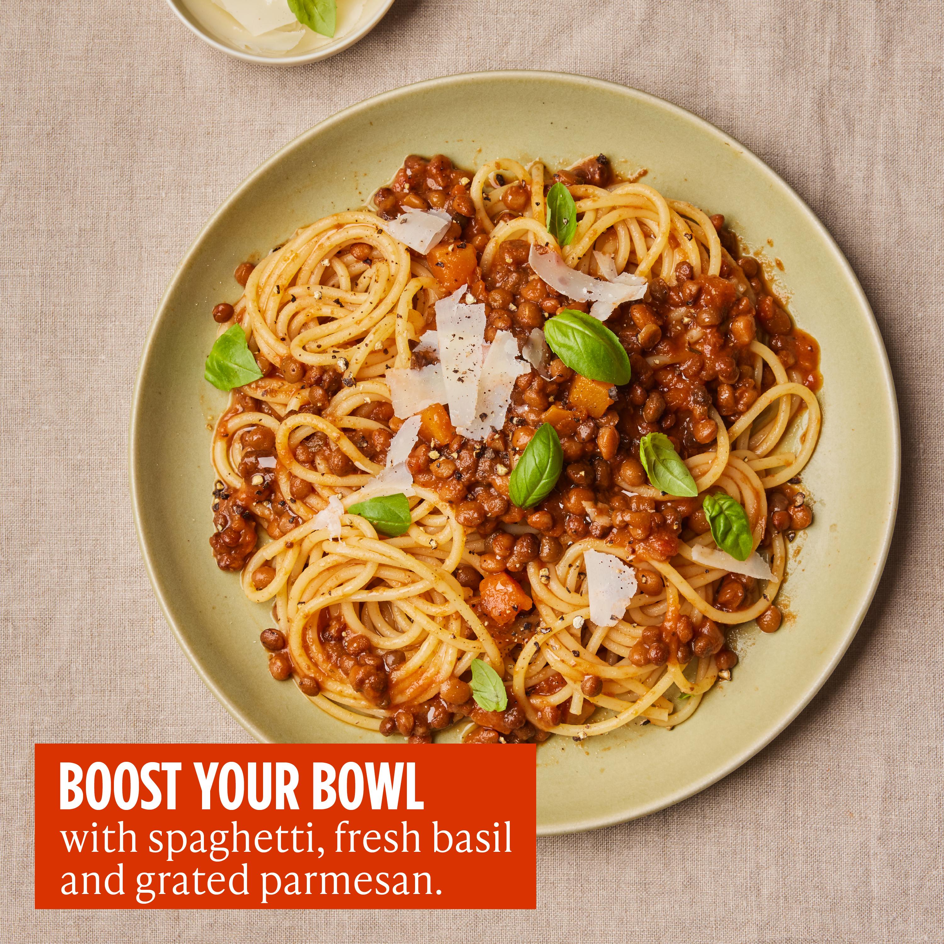 Merchant Gourmet Puy Lentil & Mixed Mushroom Bolognese with Basil & Sundried Tomato 280g thumbnail 2