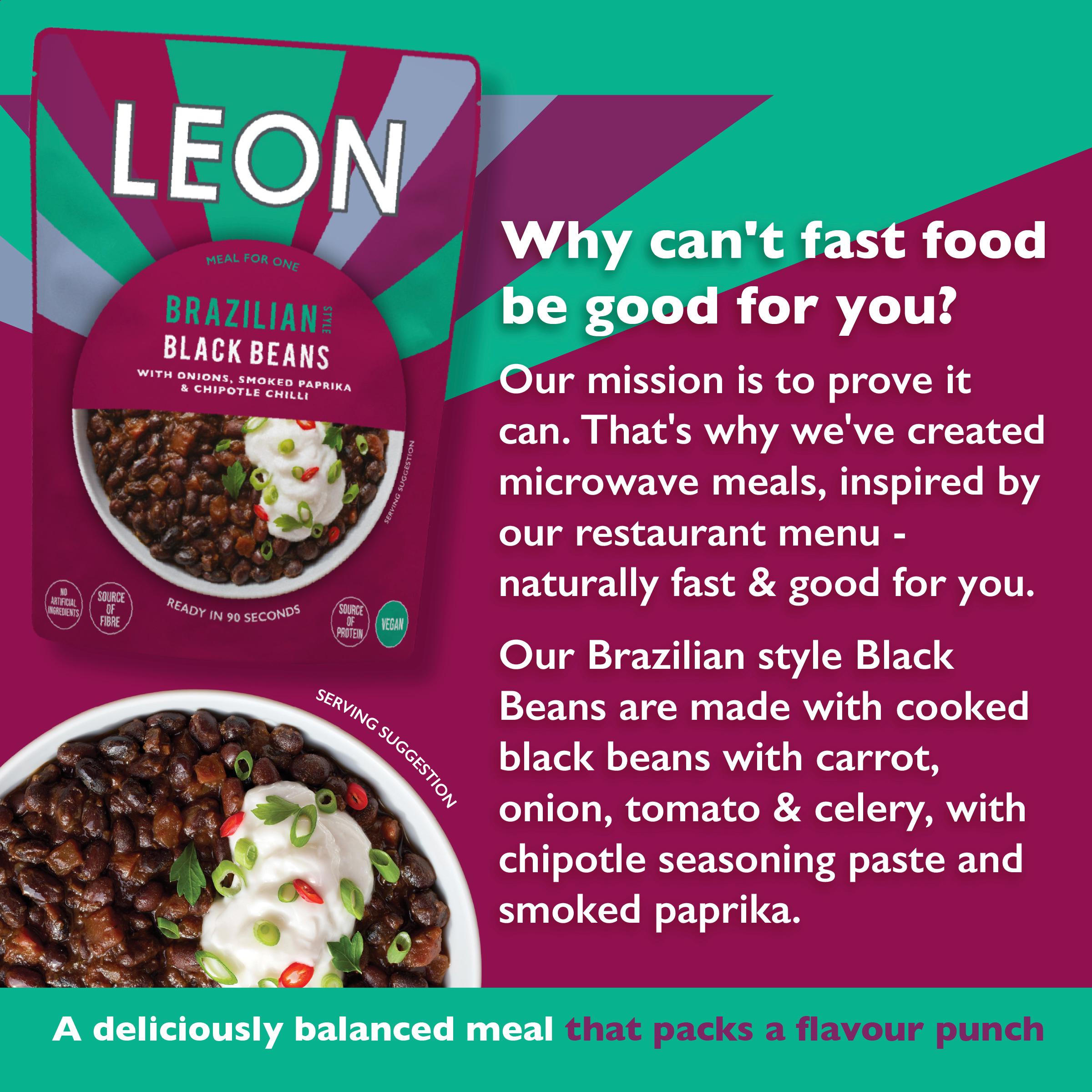 LEON Brazilian Style Black Beans 250g thumbnail 3
