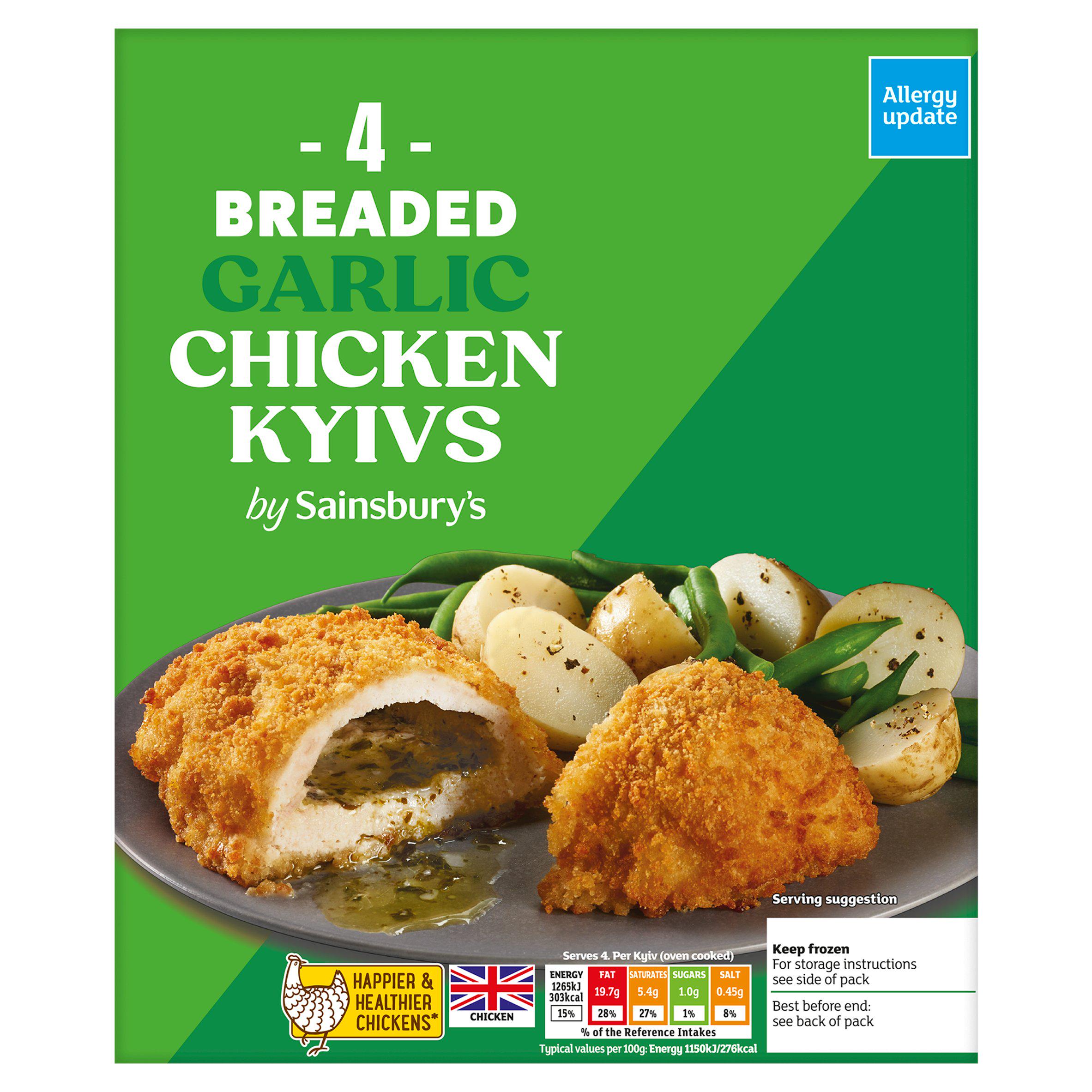 Sainsbury's Breaded Garlic Chicken Kyivs 490g