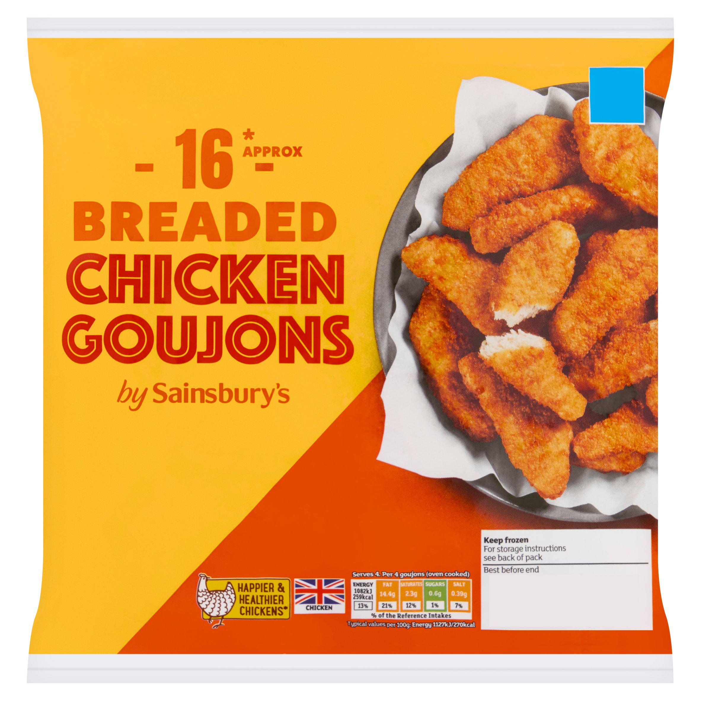 Sainsbury's Frozen Chicken Goujons 475g