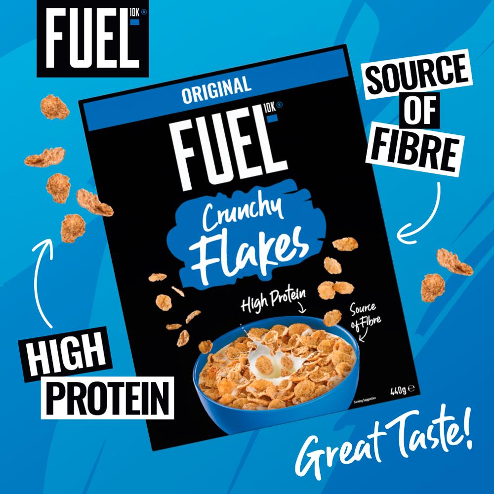 FUEL10K Original Crunchy Flakes High Protein Breakfast Cereal 440g thumbnail 2