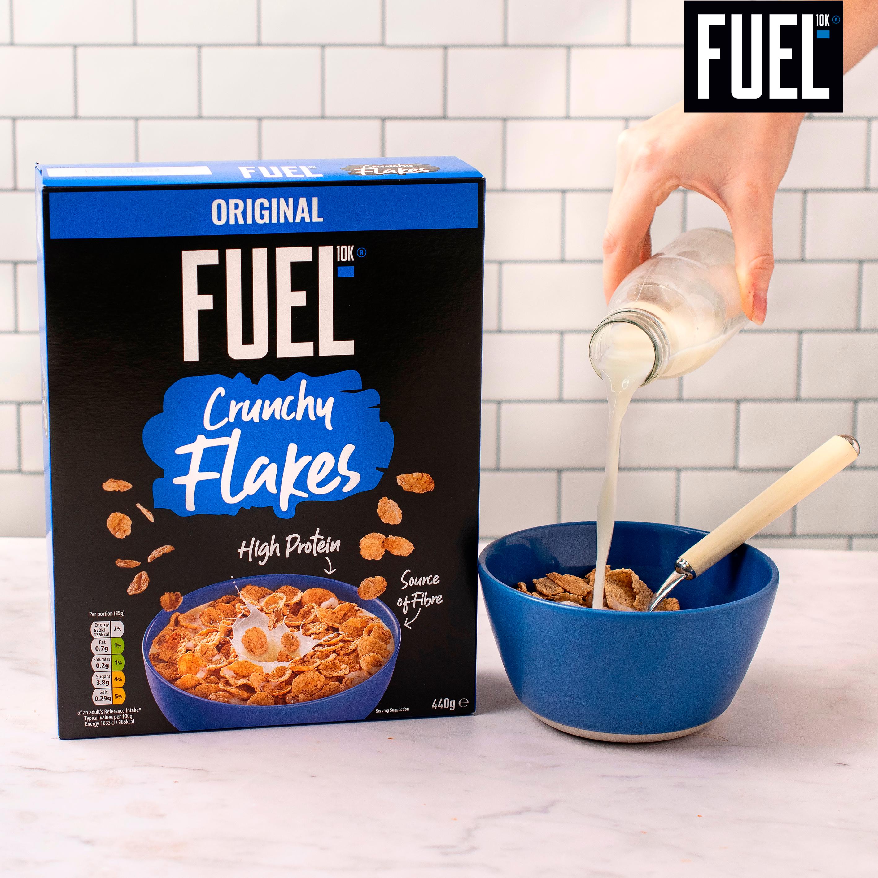 FUEL10K Original Crunchy Flakes High Protein Breakfast Cereal 440g thumbnail 3