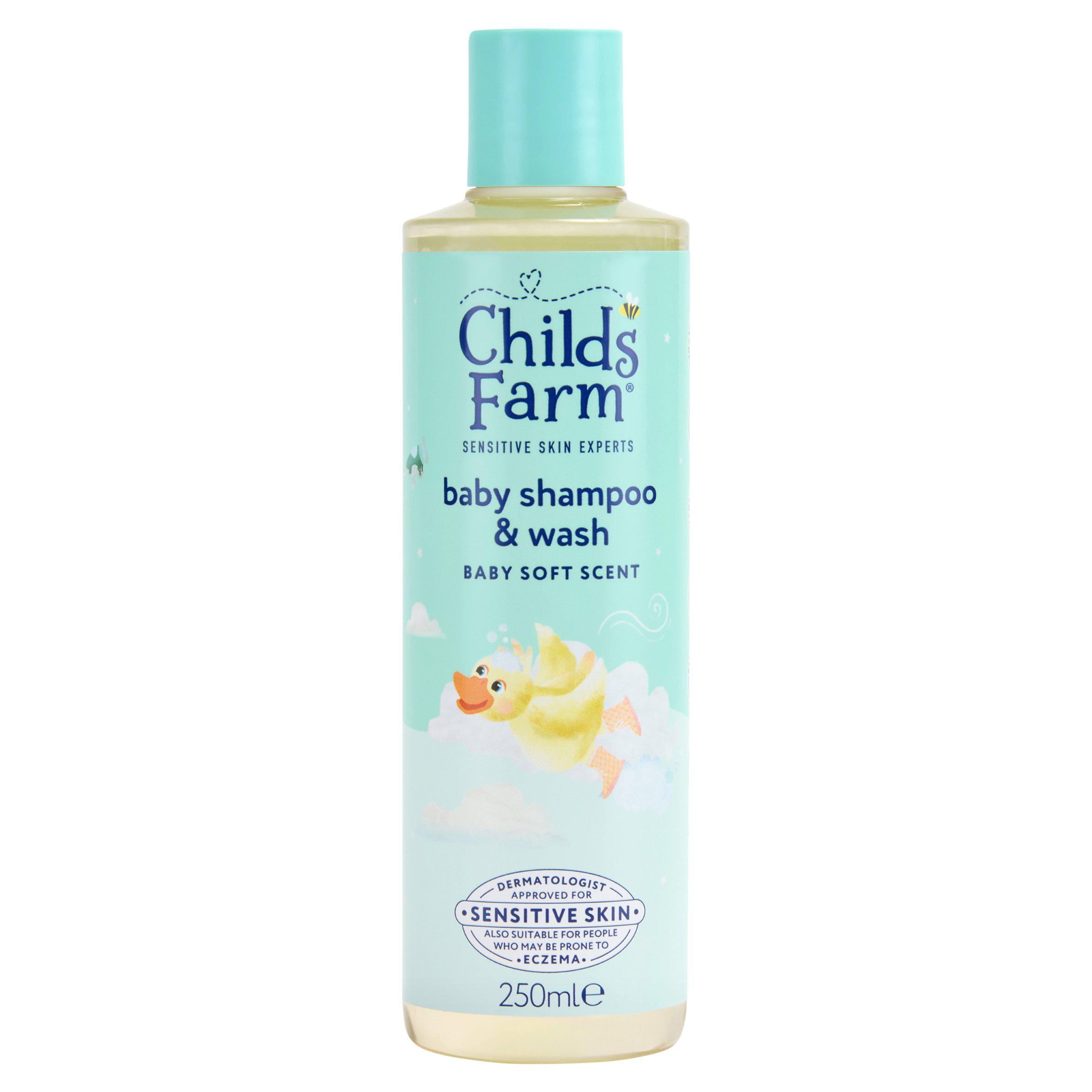 Childs Farm Baby Tear Free Shampoo & Body Wash Baby Soft Scent for Newborns & Sensitive Skin 250ml