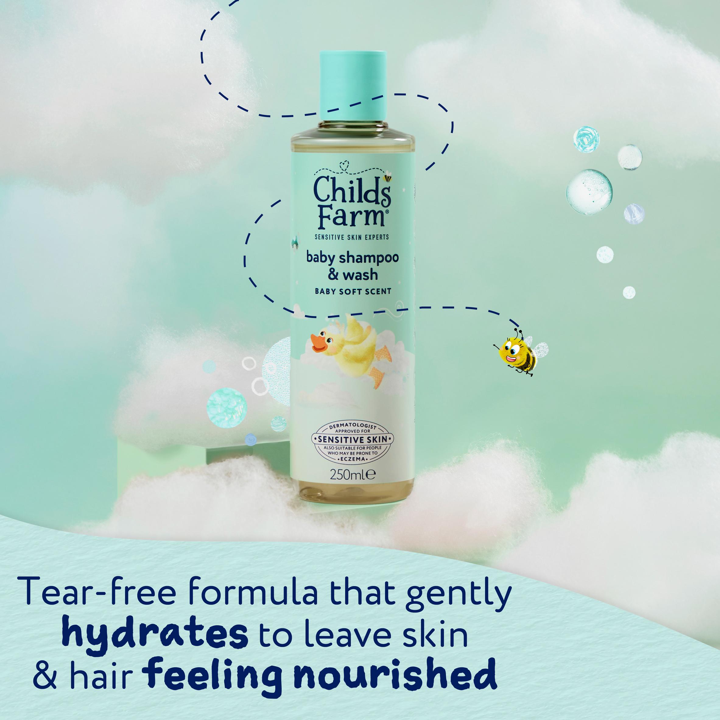 Childs Farm Baby Tear Free Shampoo & Body Wash Baby Soft Scent for Newborns & Sensitive Skin 250ml thumbnail 5
