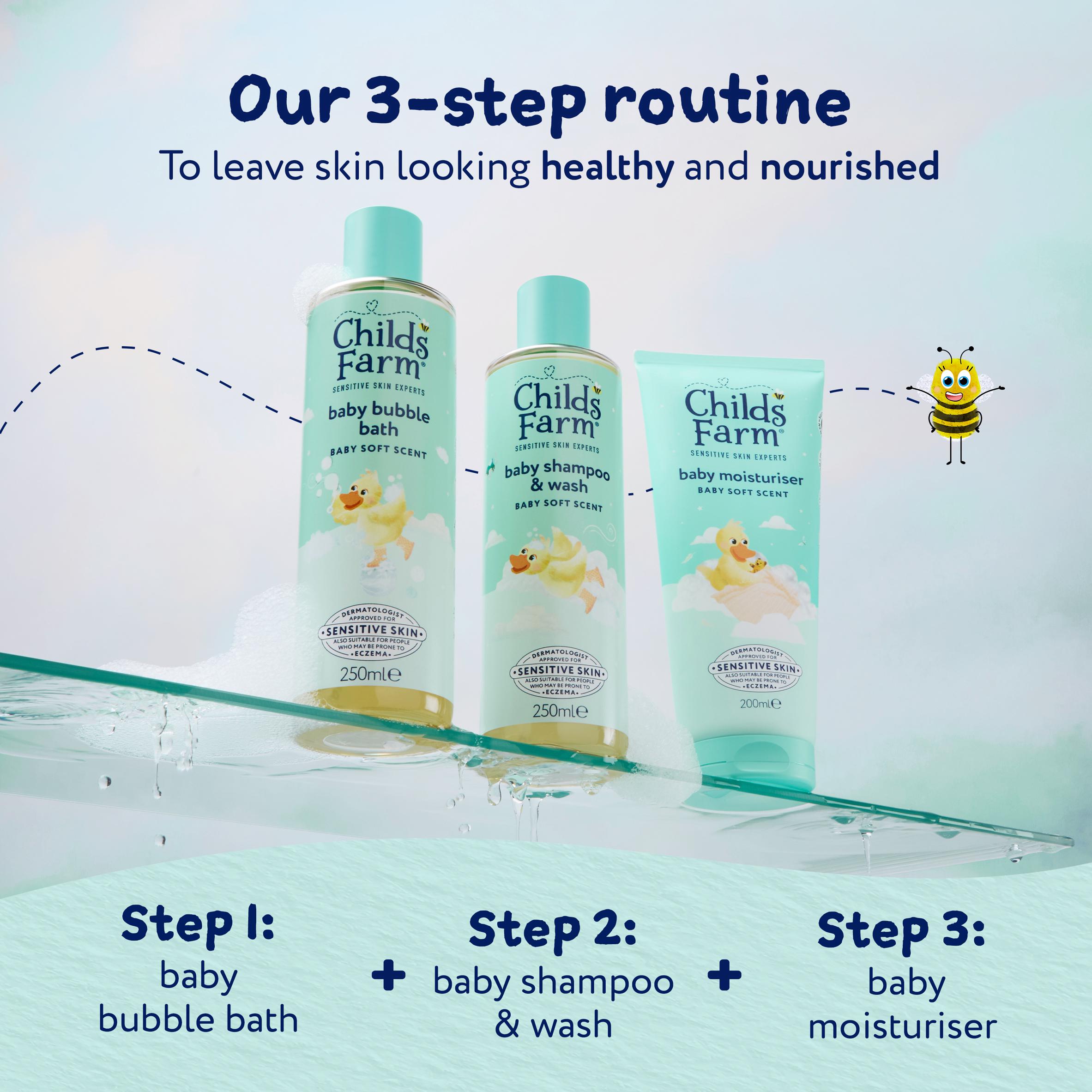 Childs Farm Baby Tear Free Shampoo & Body Wash Baby Soft Scent for Newborns & Sensitive Skin 250ml thumbnail 6