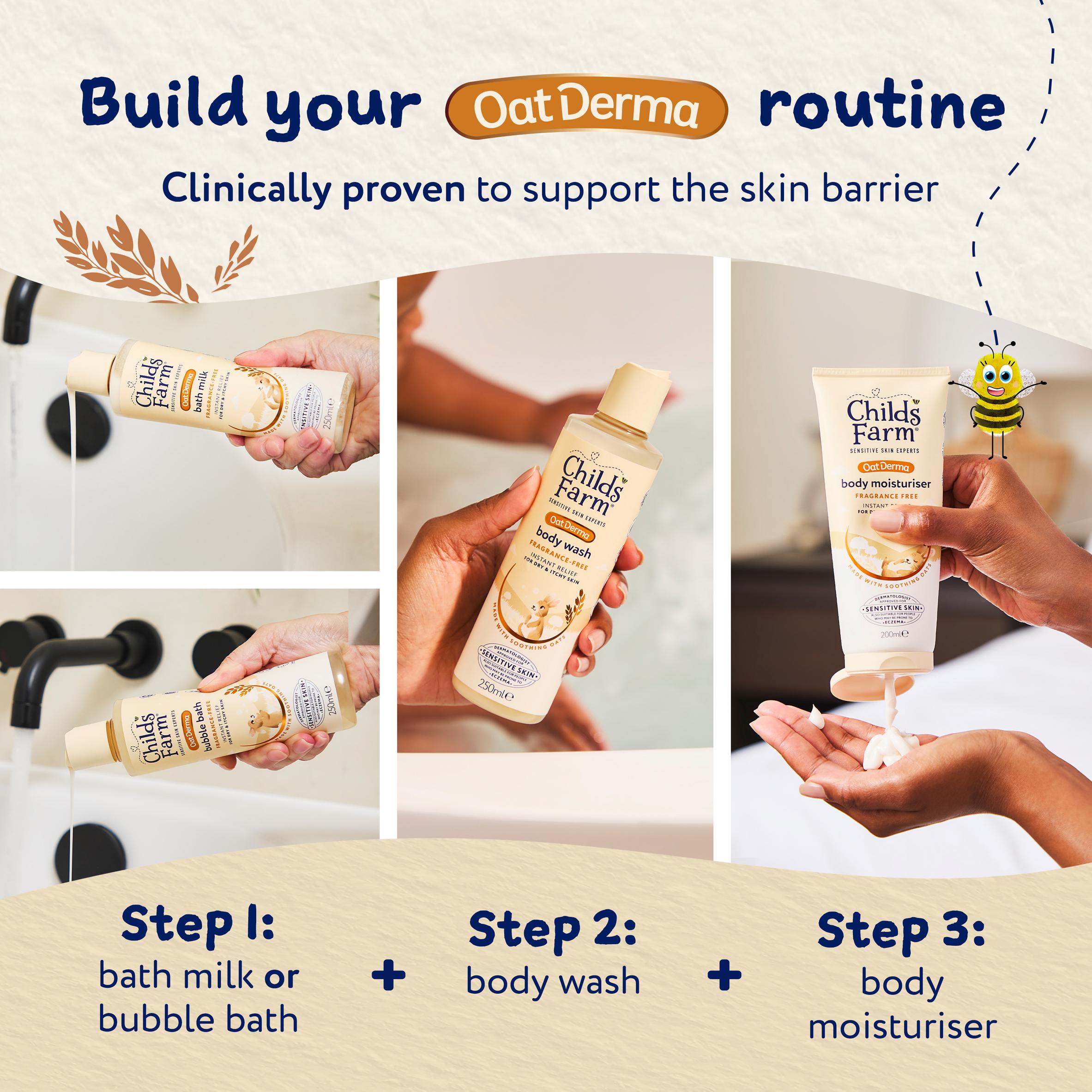 Childs Farm Oat Derma Body Wash Fragrance Free Sensitive Skin Baby Kids Shower Gel 250ml thumbnail 6