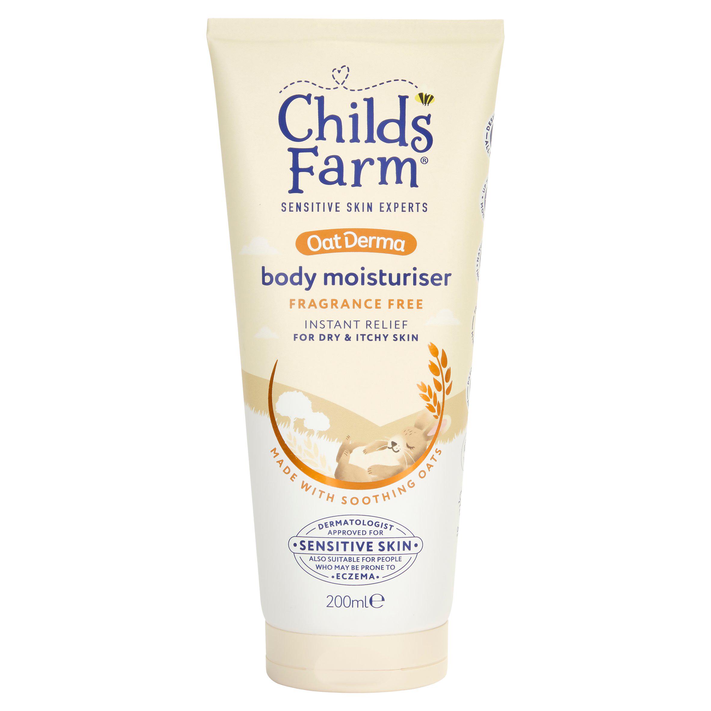 Childs Farm Oat Derma Body Moisturiser Fragrance Free Sensitive Skin Baby Kids Hydrating Formula 200ml