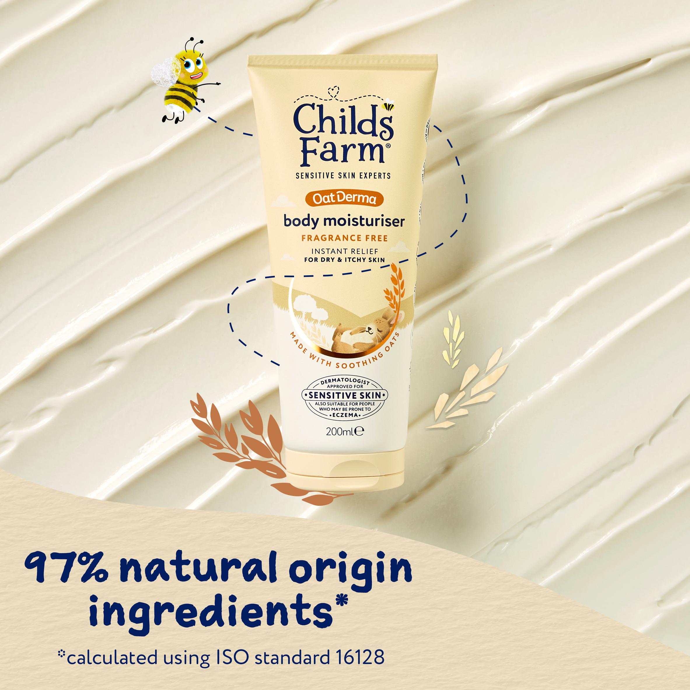 Childs Farm Oat Derma Body Moisturiser Fragrance Free Sensitive Skin Baby Kids Hydrating Formula 200ml thumbnail 5