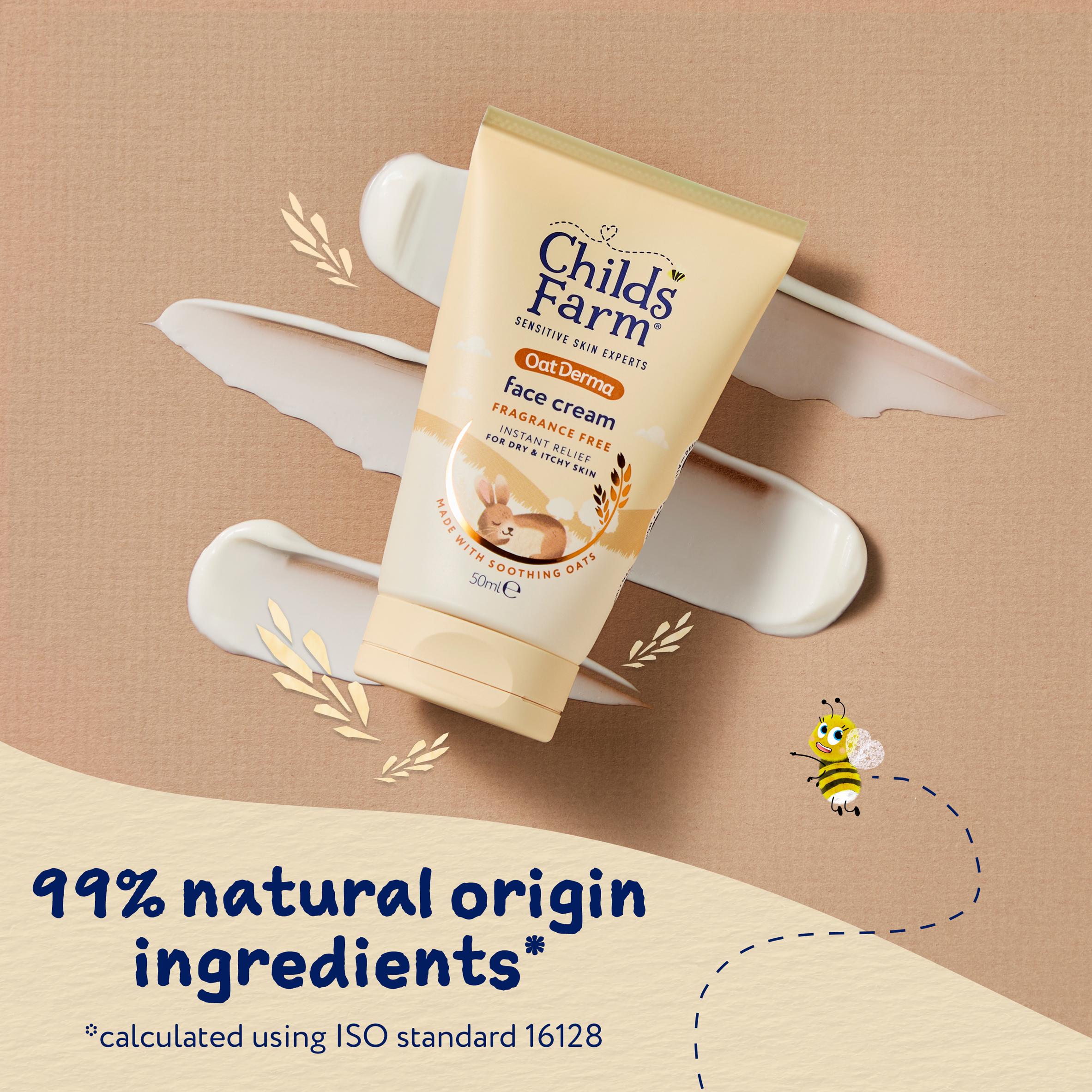 Childs Farm Oat Derma Face Cream Fragrance Free Sensitive Skin Baby Kids Moisturiser 50ml thumbnail 5