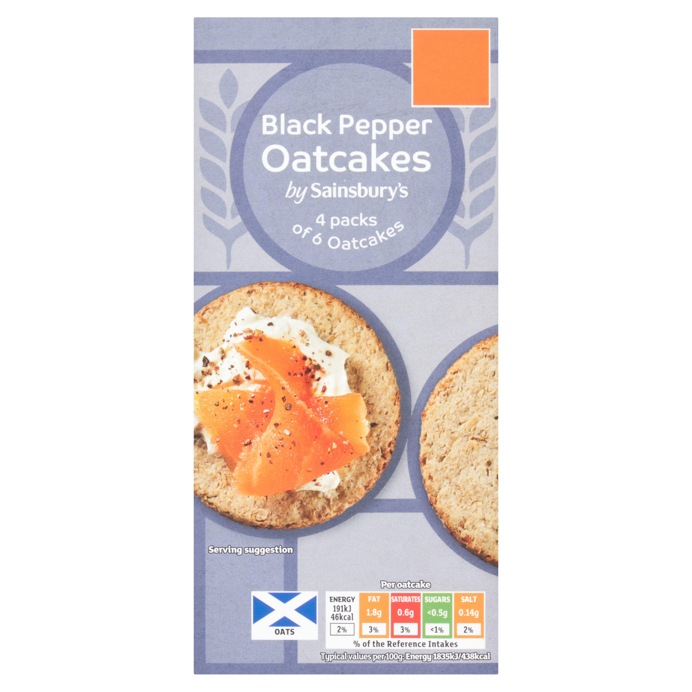 Sainsbury's Black Pepper Oatcakes 250g